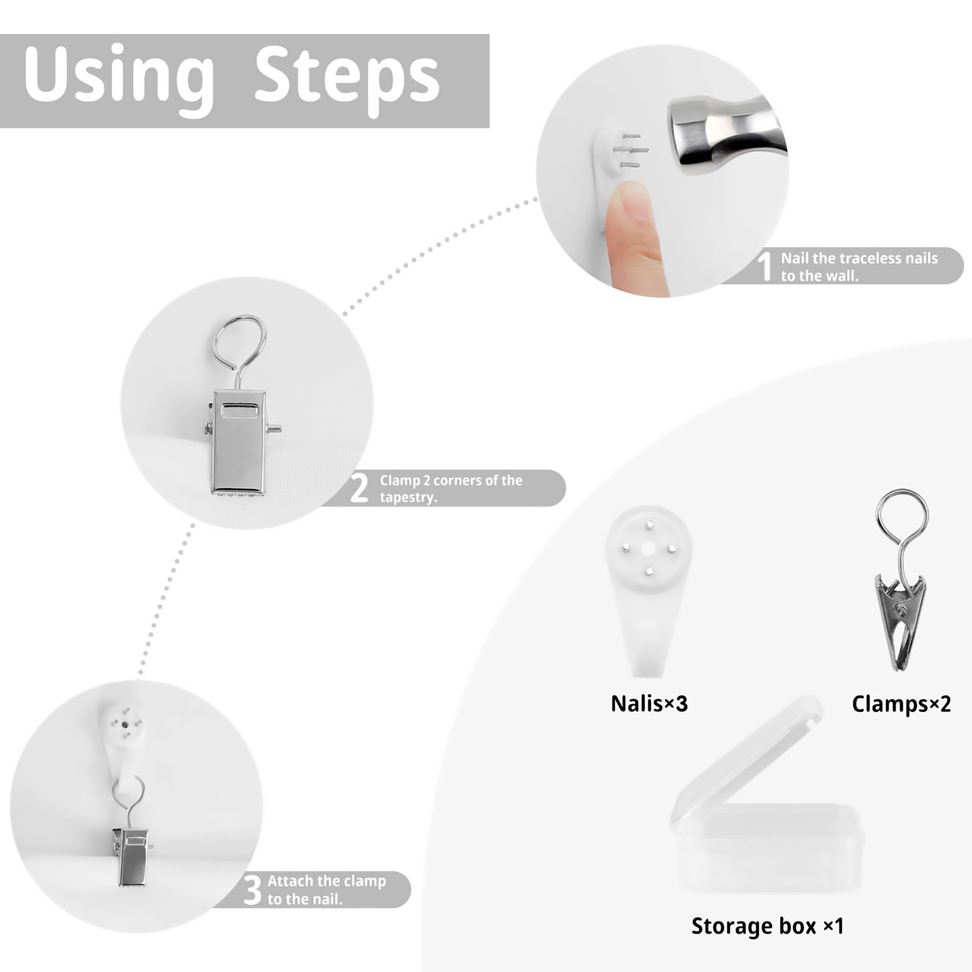 CC Sabatnia 30 Wall Tapestry For Bedroom Aesthetic – Boho Style Polyester Fabric Wall Hanging With Hooks – 60 X 90 Inch Large Size, Lightweight, Durable, Easy To Hang