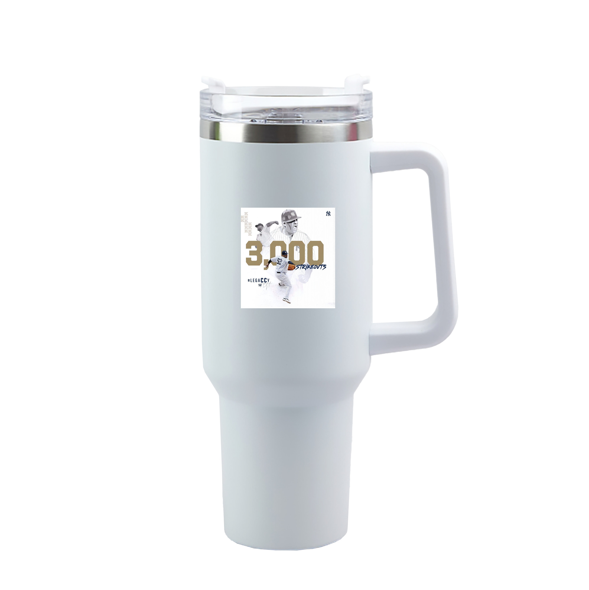 CC Sabatnia 20 40oz Handle Car Tumbler – Durable Stainless Steel Travel Mug With UV Print – Double Wall Insulated, Fits Most Car Cup Holders