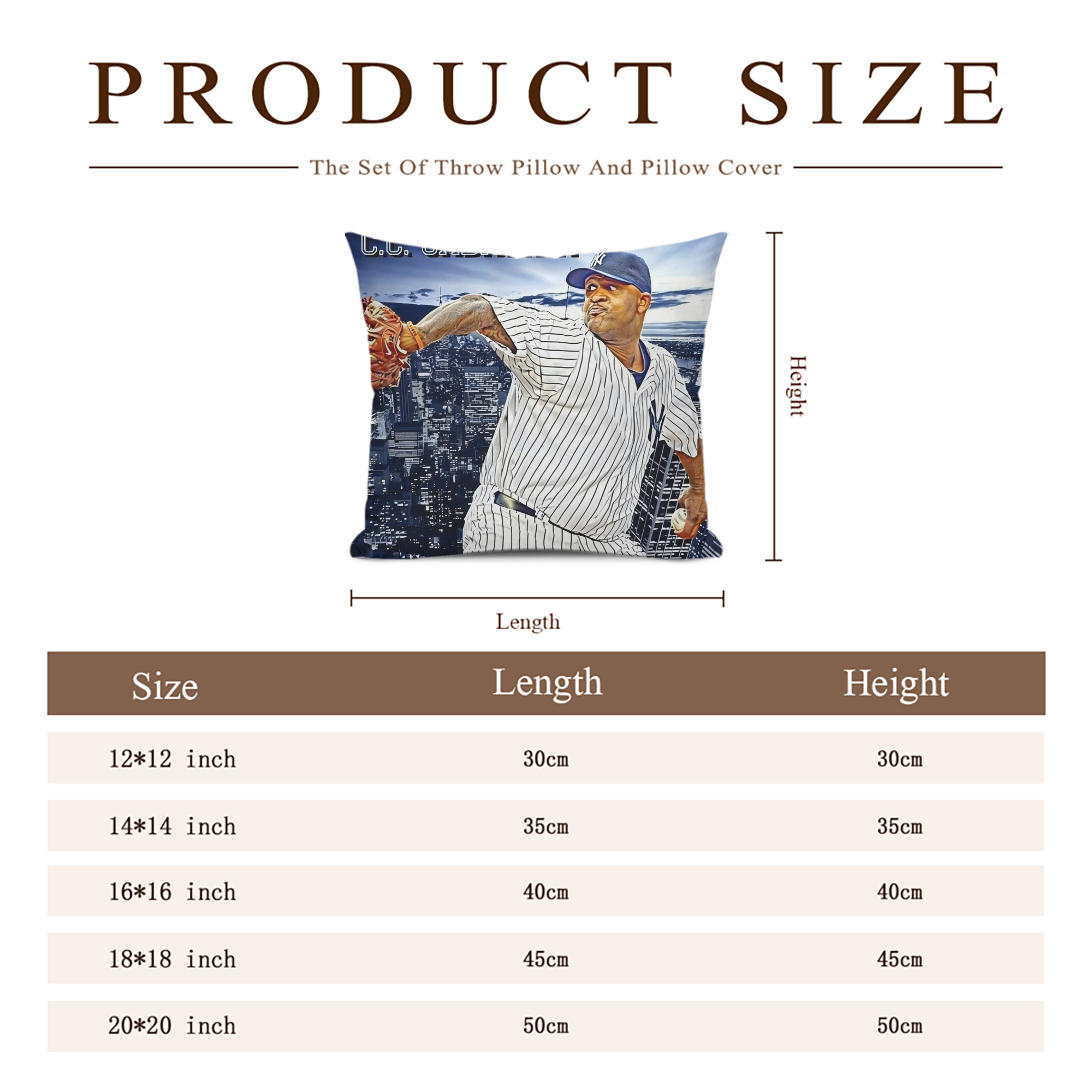 CC Sabatnia 11 Soft Polyester Pillow Cover With Insert – Double-Sided Design, Invisible Zipper, Durable & Breathable – Easy Care Cushion Set