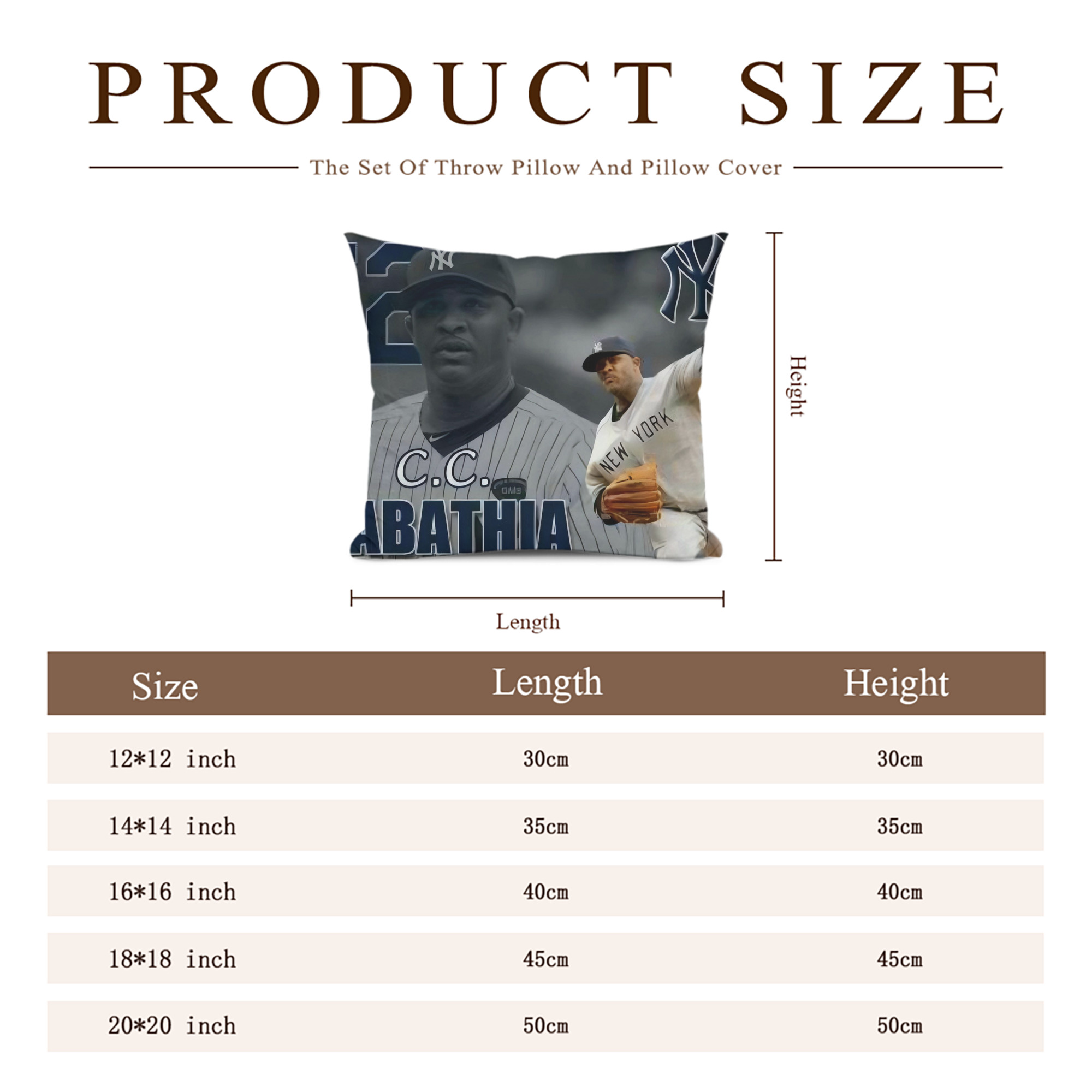 CC Sabatnia 32 Soft Polyester Pillow Cover With Insert – Double-Sided Design, Invisible Zipper, Durable & Breathable – Easy Care Cushion Set