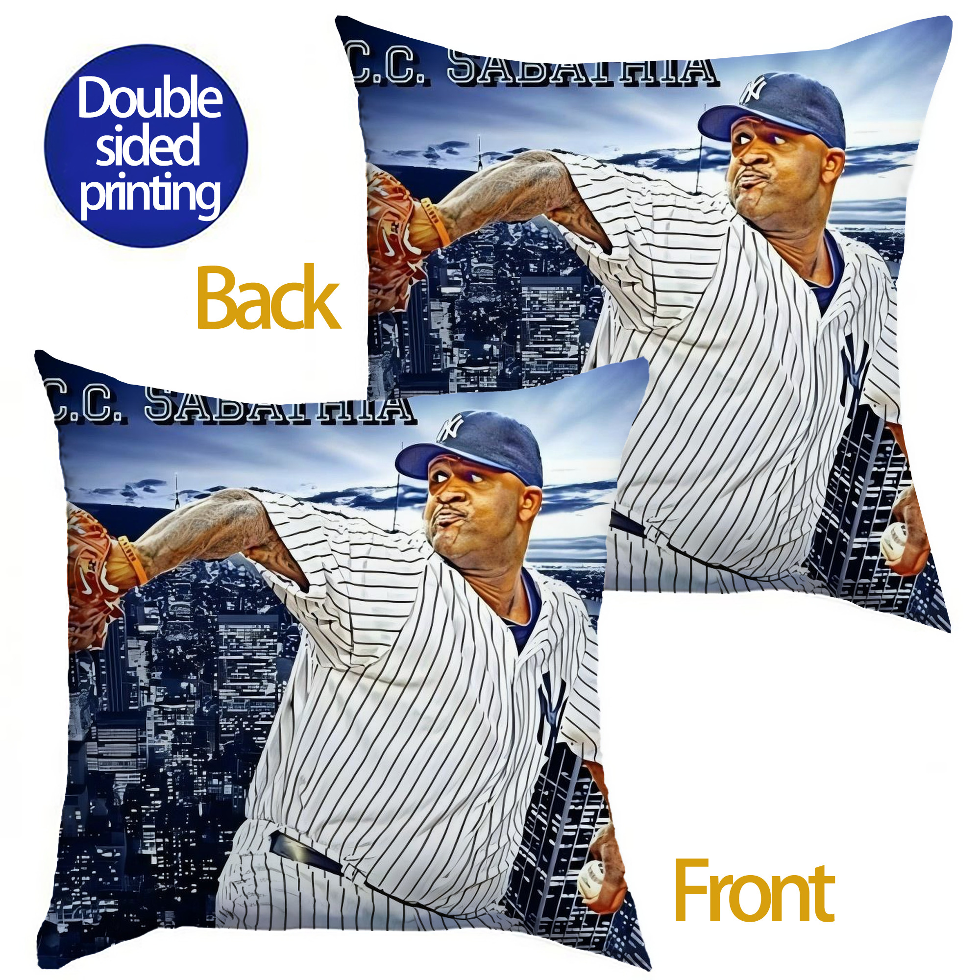 CC Sabatnia 11 Soft Polyester Pillow Cover With Insert – Double-Sided Design, Invisible Zipper, Durable & Breathable – Easy Care Cushion Set