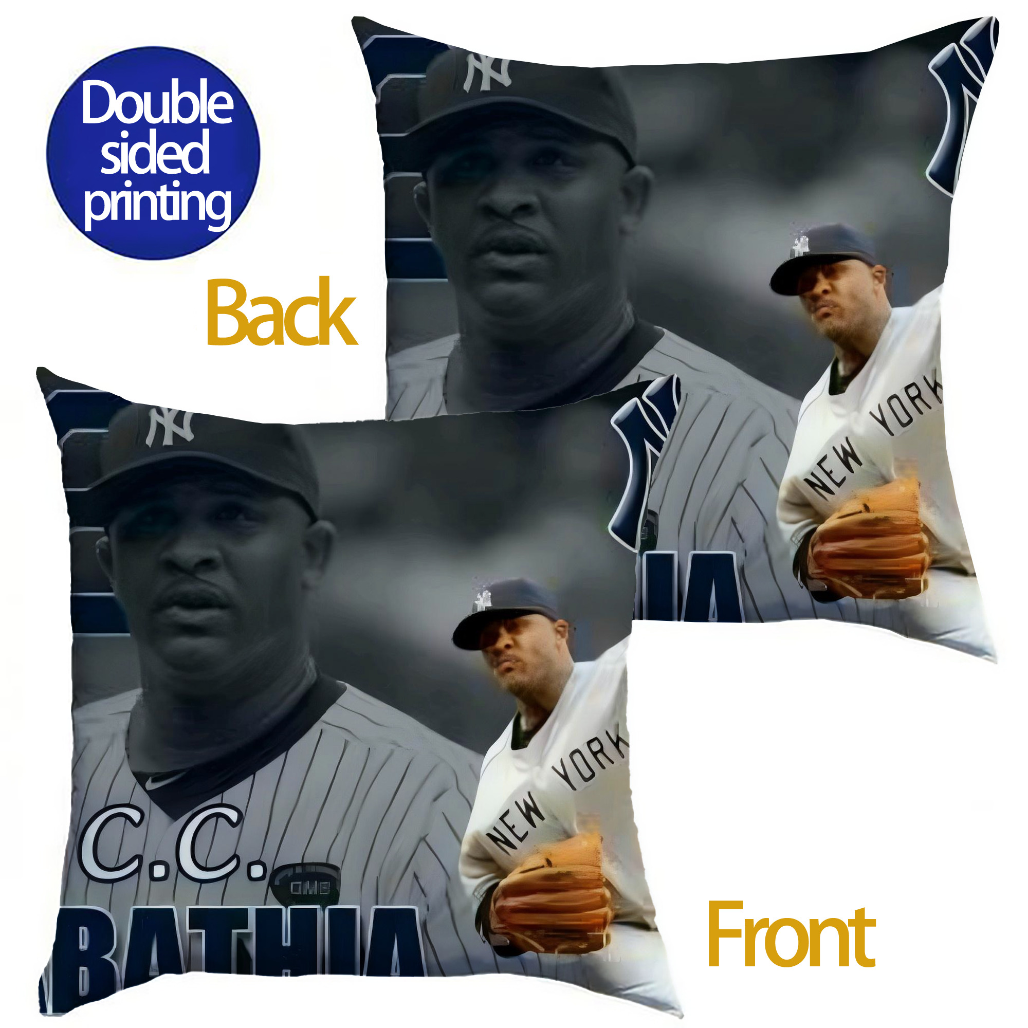 CC Sabatnia 32 Soft Polyester Pillow Cover With Insert – Double-Sided Design, Invisible Zipper, Durable & Breathable – Easy Care Cushion Set