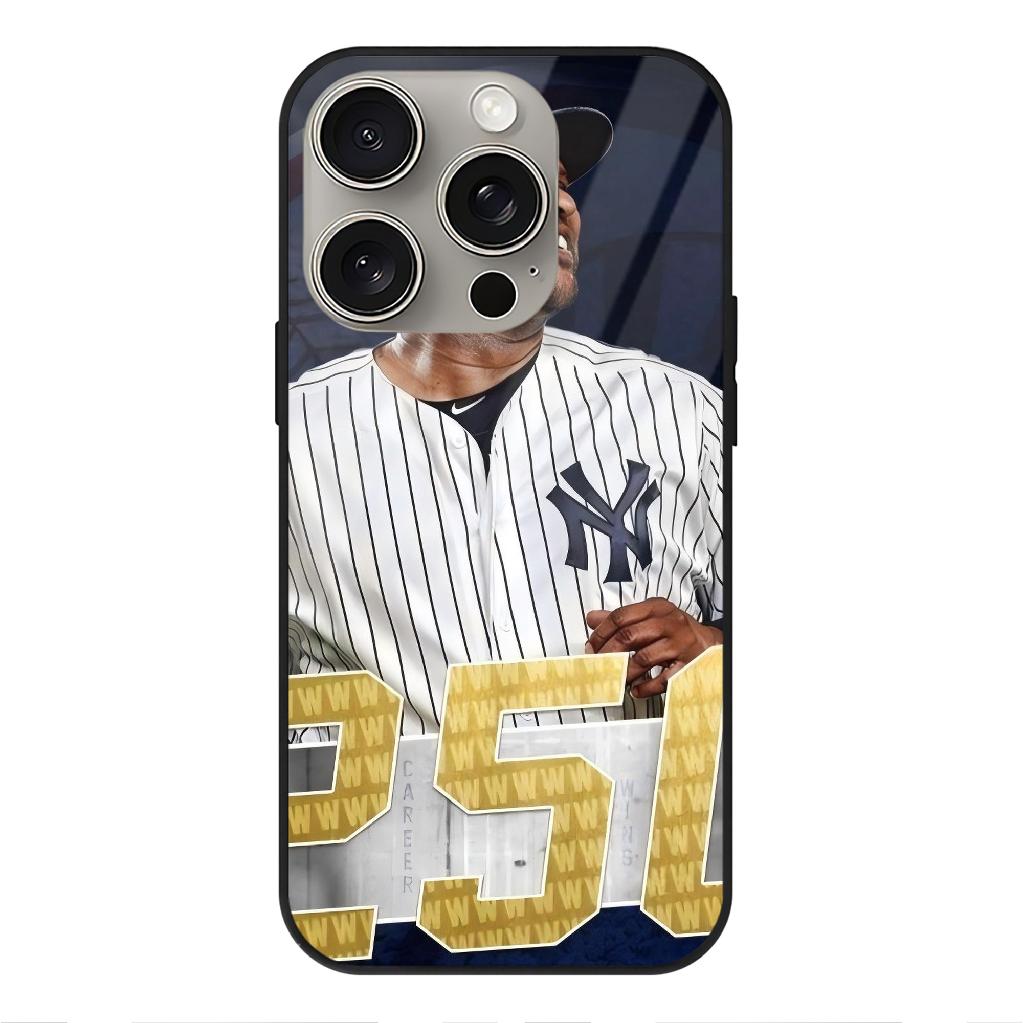 CC Sabatnia 14 IPhone 15 Pro Mirror Phone Case – UV Printed Glass + TPU – Scratch-Resistant, Wireless Charging Compatible, Precise Fit & Stylish Design