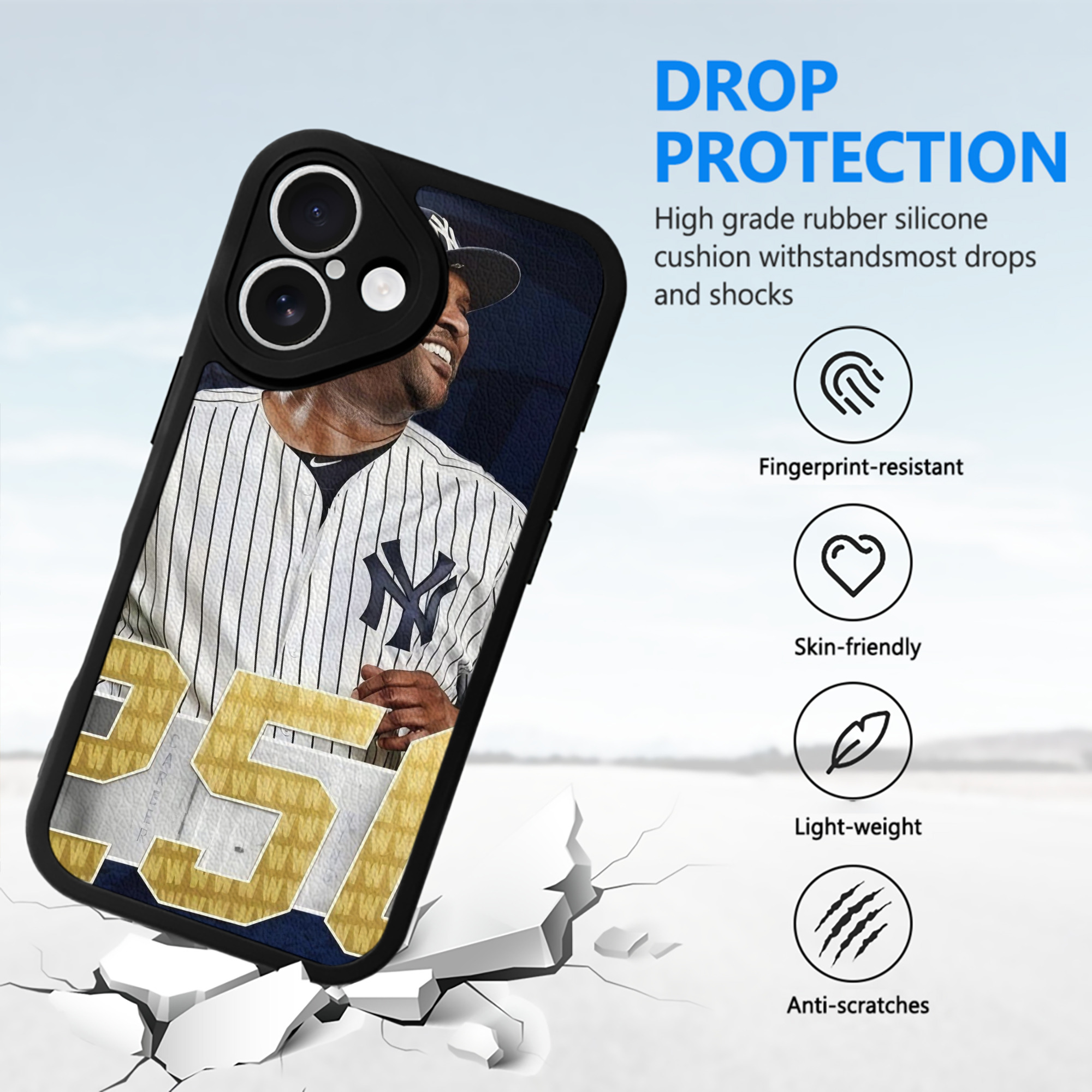 CC Sabatnia 14 IPhone 16 Silicone Leather Case – UV Print, Lambskin Texture – Perfect Fit, Wireless Charging Compatible, Scratch Resistant, Precise Cutouts – Stylish Protection For IPhone 16