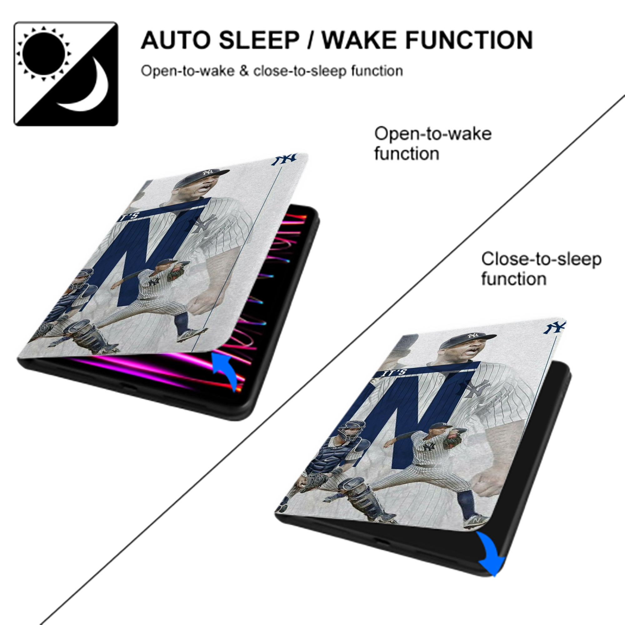 CC Sabatnia 16 IPad Case Without Pencil Slot – Book-Style Cover With PU Leather & TPU – Slim, Durable, Scratch-Resistant, Full Protection & Easy Access