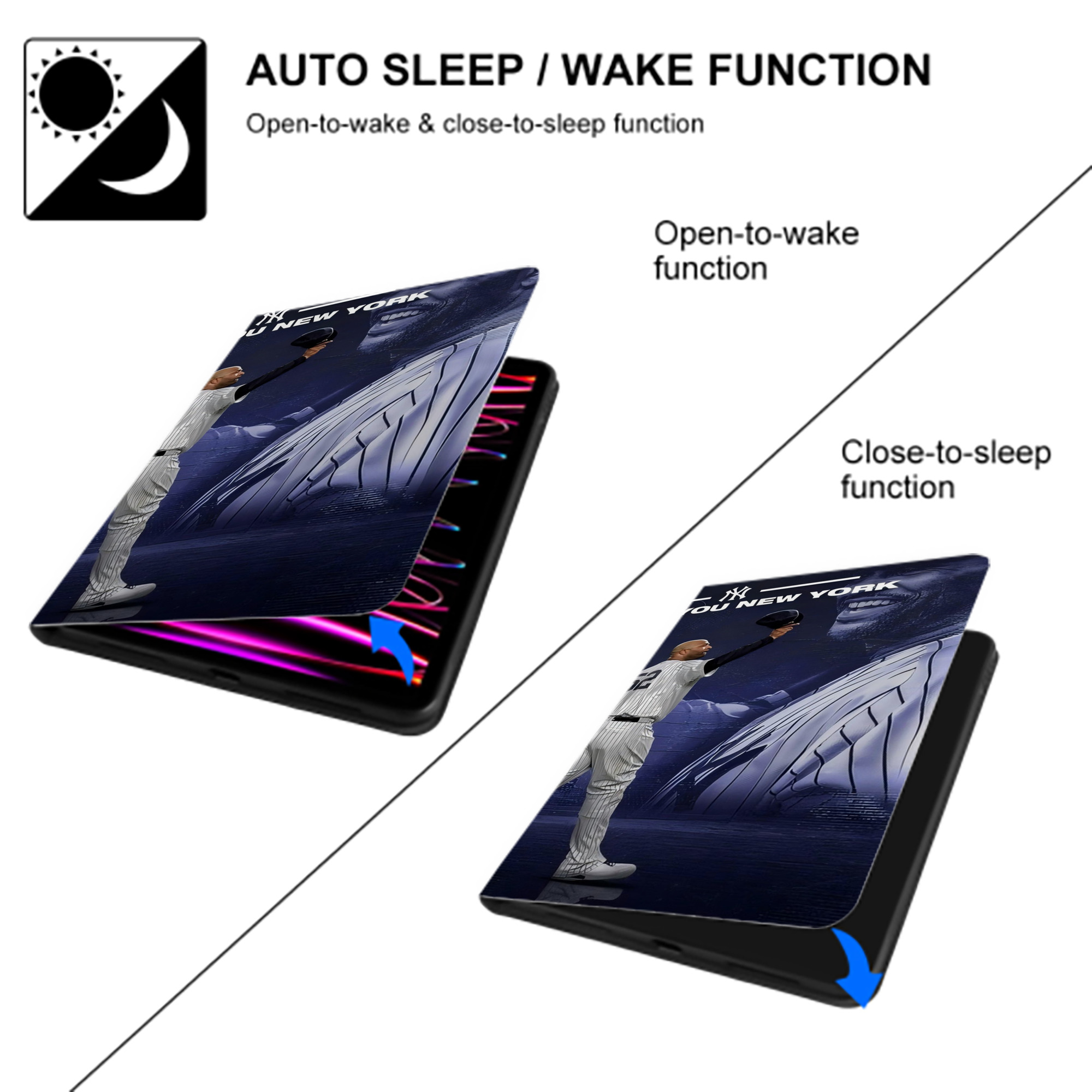 CC Sabatnia 30 IPad Case Without Pencil Slot – Book-Style Cover With PU Leather & TPU – Slim, Durable, Scratch-Resistant, Full Protection & Easy Access