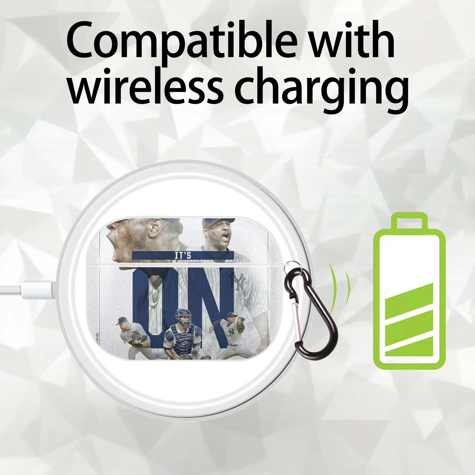 CC Sabatnia 16 AirPods Pro Hard Case White With Keychain, Durable Flexible PC, Precise Cutouts, Anti-Fingerprint, Yellowing & Scratch Resistant, Full Protection, Washable