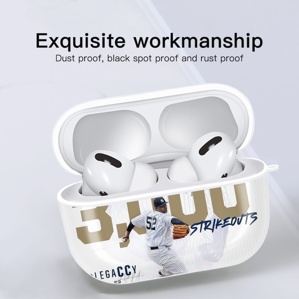 CC Sabatnia 20 AirPods Pro Hard Case White With Keychain, Durable Flexible PC, Precise Cutouts, Anti-Fingerprint, Yellowing & Scratch Resistant, Full Protection, Washable