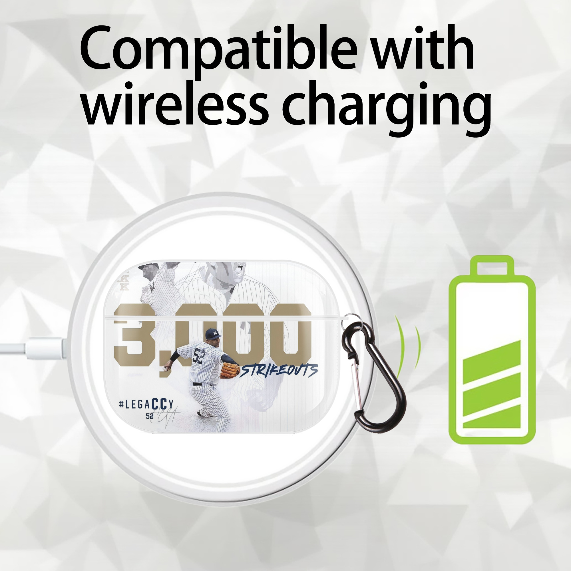 CC Sabatnia 20 AirPods Pro Hard Case White With Keychain, Durable Flexible PC, Precise Cutouts, Anti-Fingerprint, Yellowing & Scratch Resistant, Full Protection, Washable