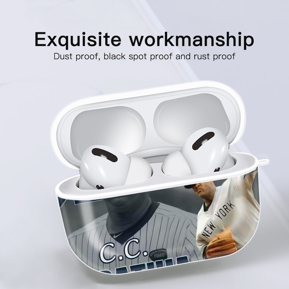 CC Sabatnia 32 AirPods Pro Hard Case White With Keychain, Durable Flexible PC, Precise Cutouts, Anti-Fingerprint, Yellowing & Scratch Resistant, Full Protection, Washable