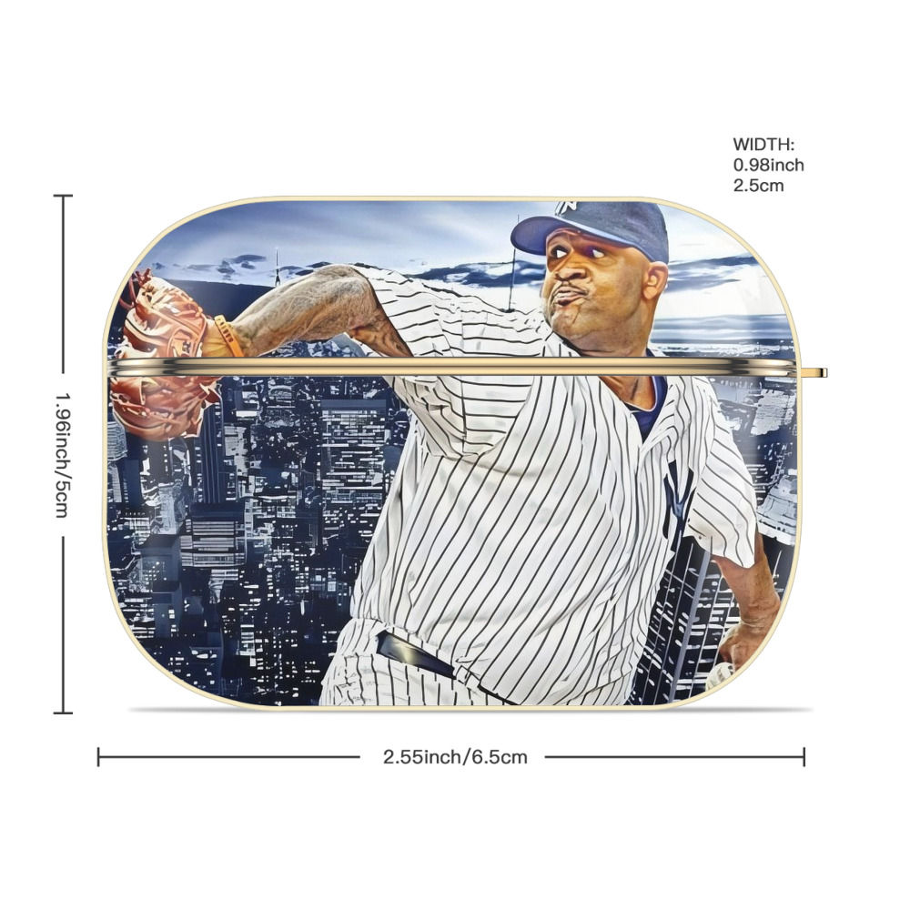 CC Sabatnia 11 Luxury Gold AirPods Pro Case With Keychain, Flexible PC Material, Full Protection, Precise Cutouts, Anti-Fingerprint, Washable, Durable Design