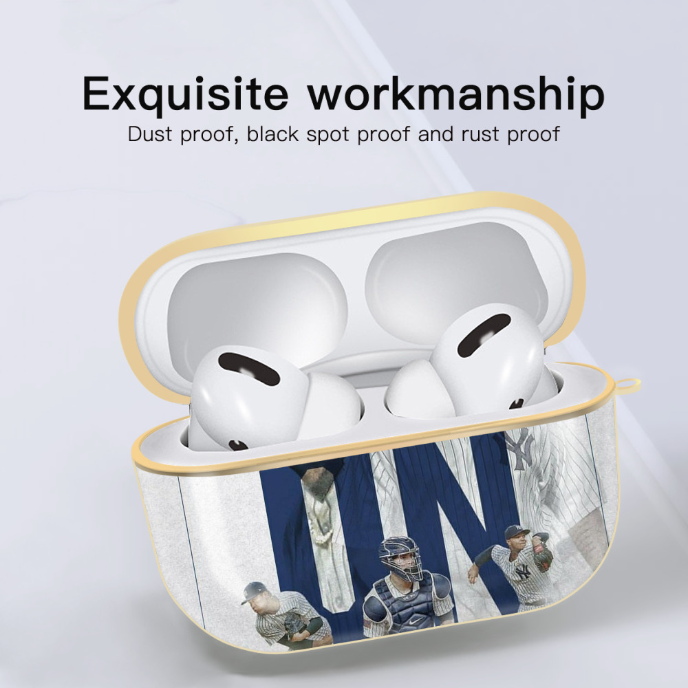 CC Sabatnia 16 Luxury Gold AirPods Pro Case With Keychain, Flexible PC Material, Full Protection, Precise Cutouts, Anti-Fingerprint, Washable, Durable Design