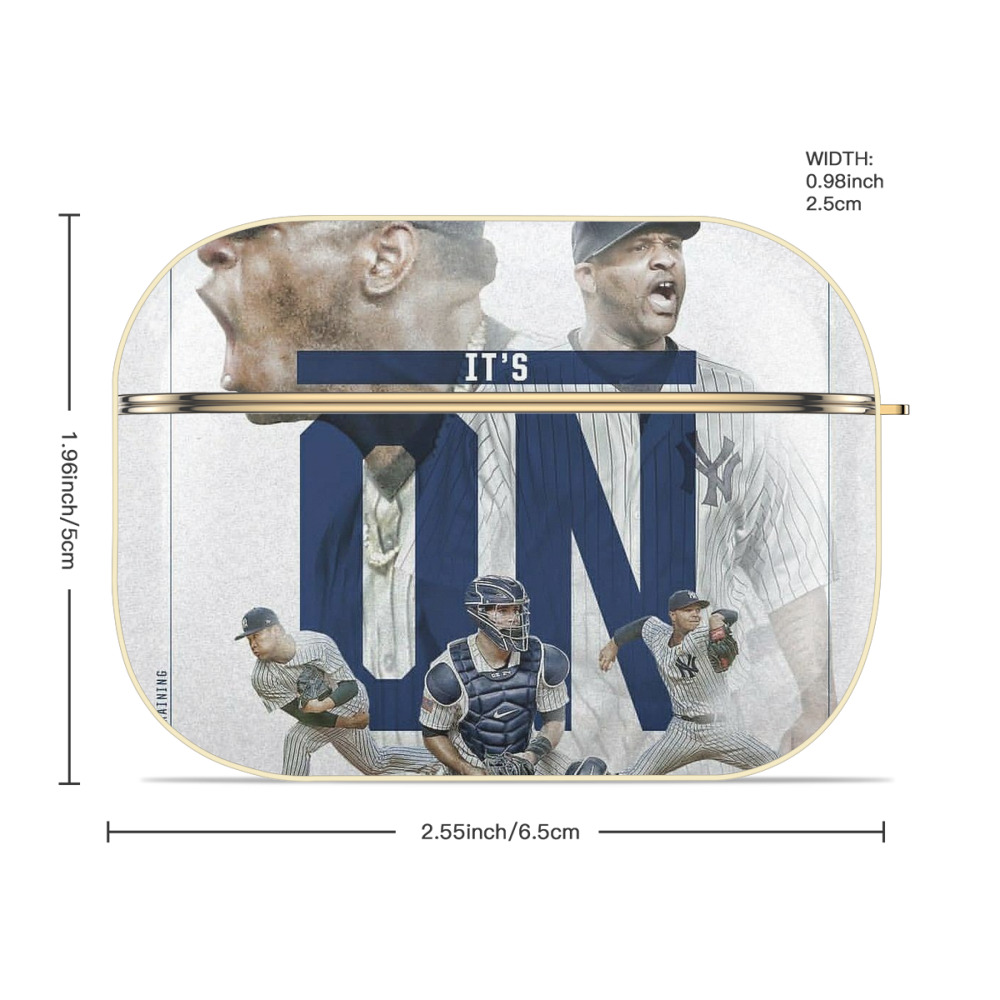 CC Sabatnia 16 Luxury Gold AirPods Pro Case With Keychain, Flexible PC Material, Full Protection, Precise Cutouts, Anti-Fingerprint, Washable, Durable Design