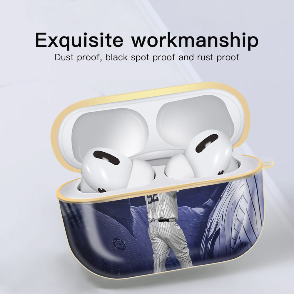 CC Sabatnia 30 Luxury Gold AirPods Pro Case With Keychain, Flexible PC Material, Full Protection, Precise Cutouts, Anti-Fingerprint, Washable, Durable Design