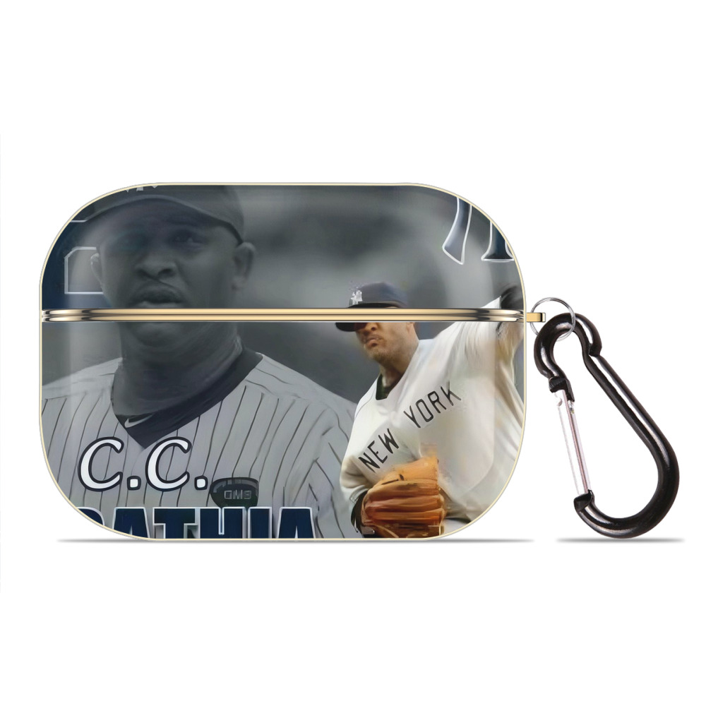 CC Sabatnia 32 Luxury Gold AirPods Pro Case With Keychain, Flexible PC Material, Full Protection, Precise Cutouts, Anti-Fingerprint, Washable, Durable Design