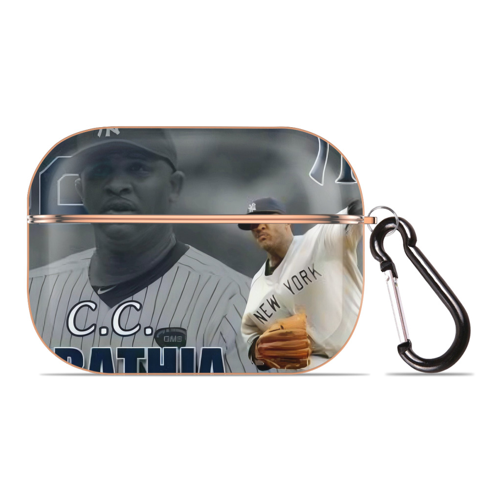 CC Sabatnia 32 AirPods Pro Protective Case Rose Gold, Flexible PC Material, Precise Fit, Anti-Slip Cover, Full Protection, Fingerprint Resistant, Washable With Keychain