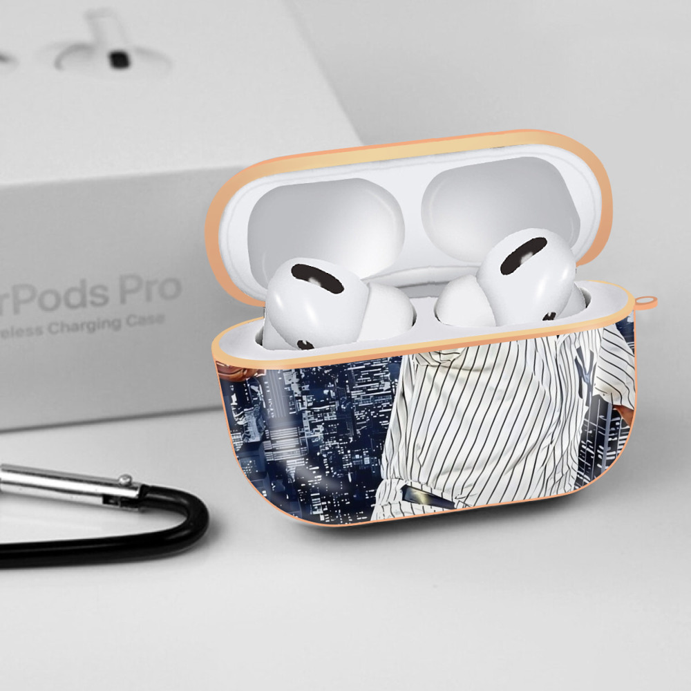 CC Sabatnia 11 AirPods Pro Protective Case Rose Gold, Flexible PC Material, Precise Fit, Anti-Slip Cover, Full Protection, Fingerprint Resistant, Washable With Keychain