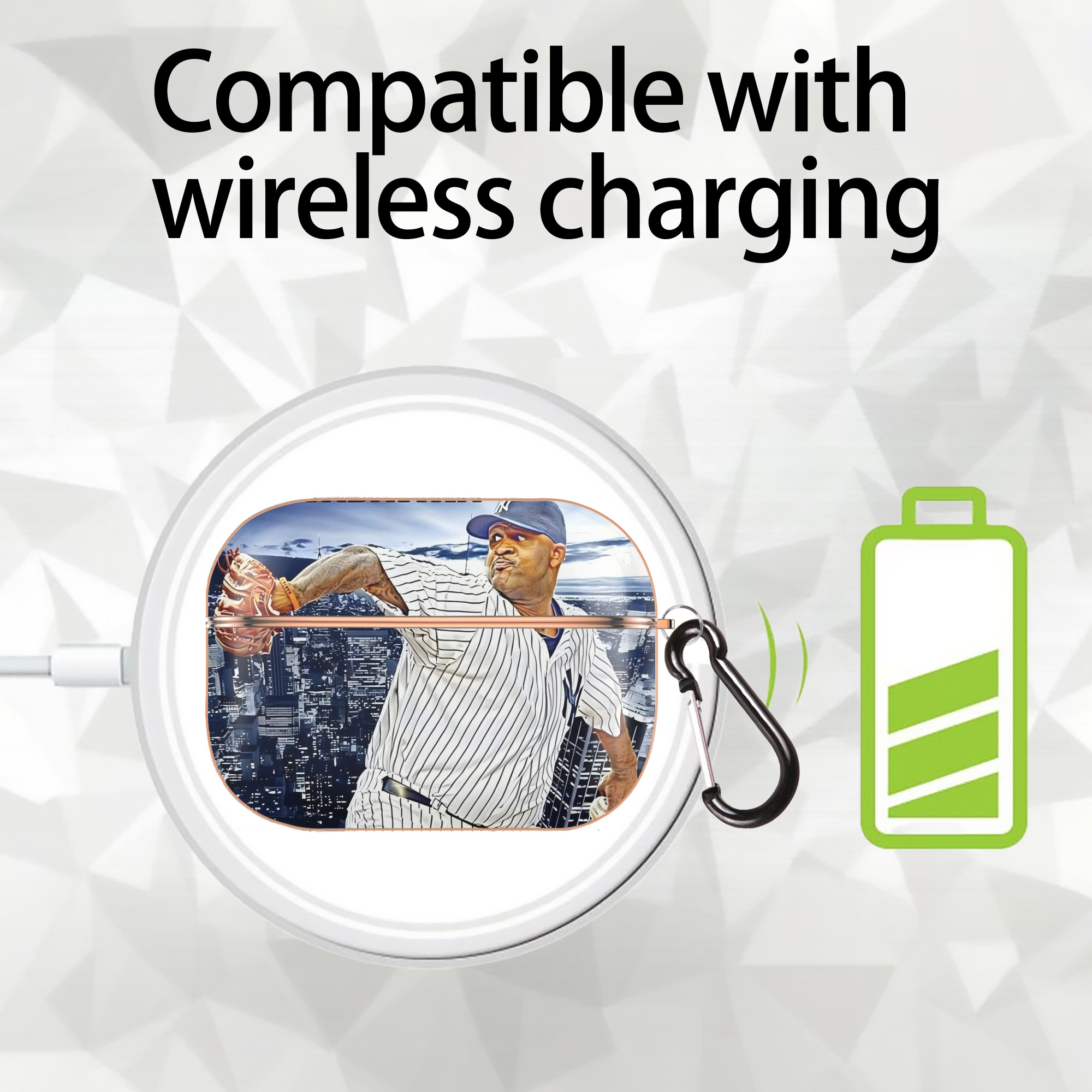 CC Sabatnia 11 AirPods Pro Protective Case Rose Gold, Flexible PC Material, Precise Fit, Anti-Slip Cover, Full Protection, Fingerprint Resistant, Washable With Keychain