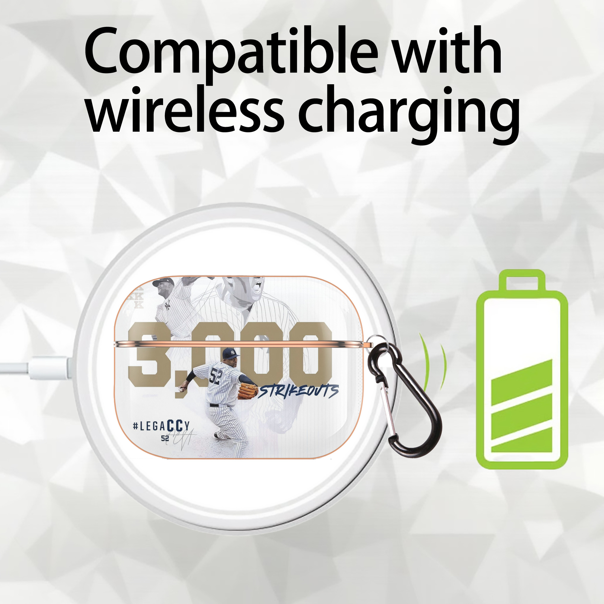 CC Sabatnia 20 AirPods Pro Protective Case Rose Gold, Flexible PC Material, Precise Fit, Anti-Slip Cover, Full Protection, Fingerprint Resistant, Washable With Keychain