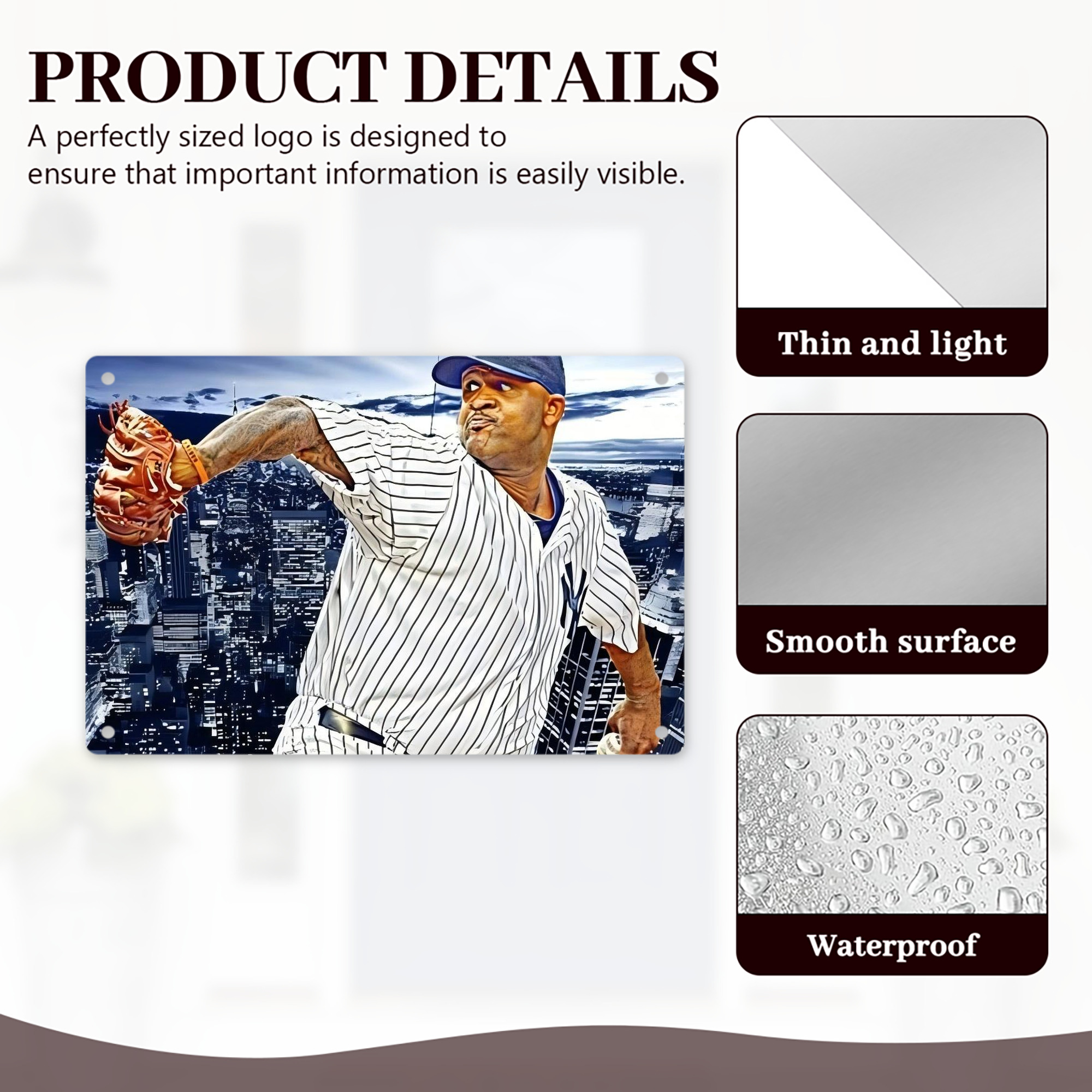 CC Sabatnia 11 Decorative Aluminum Plaque – Horizontal Design – Durable, Stylish, Easy To Install – Ideal For Home, Office, Bar, And More