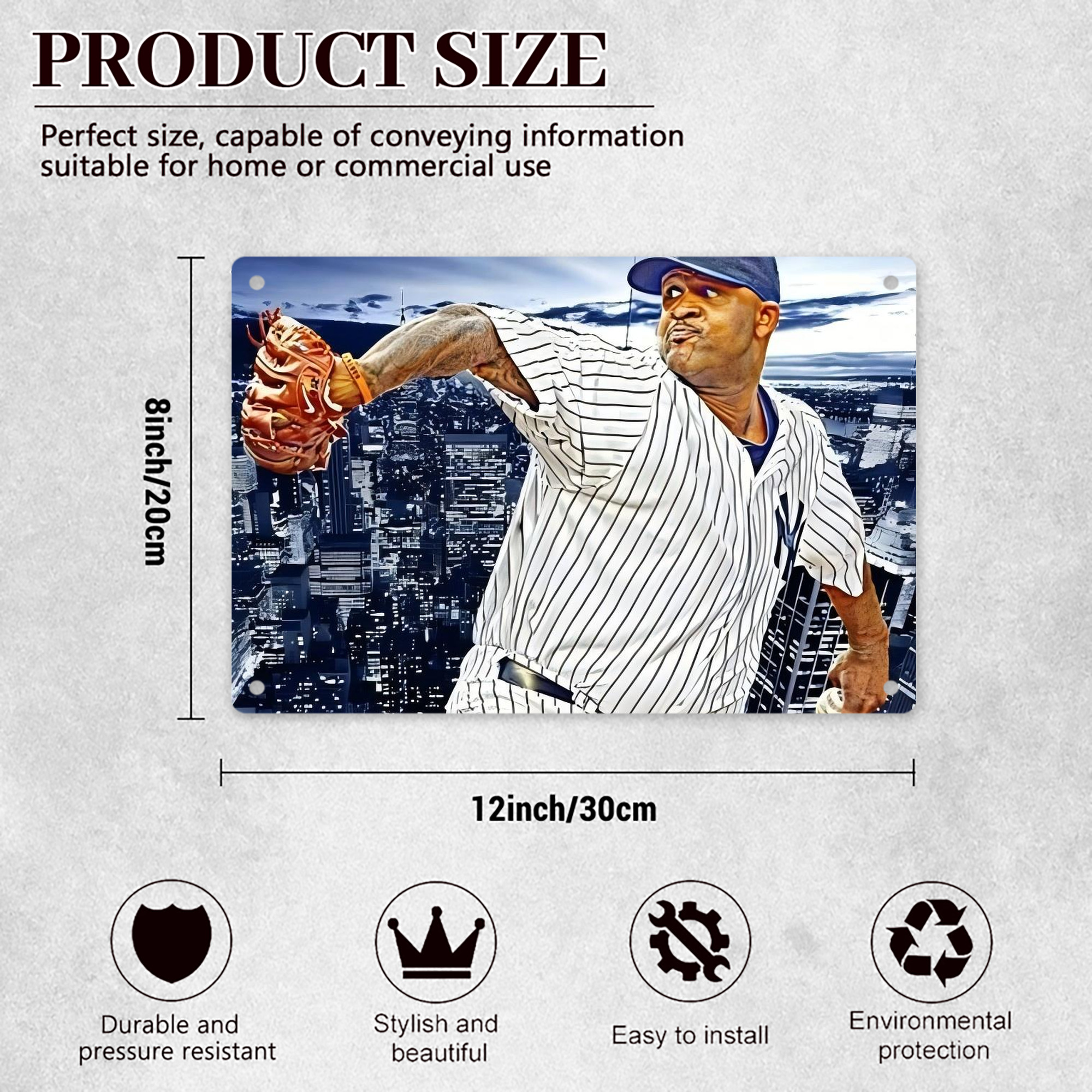 CC Sabatnia 11 Decorative Aluminum Plaque – Horizontal Design – Durable, Stylish, Easy To Install – Ideal For Home, Office, Bar, And More