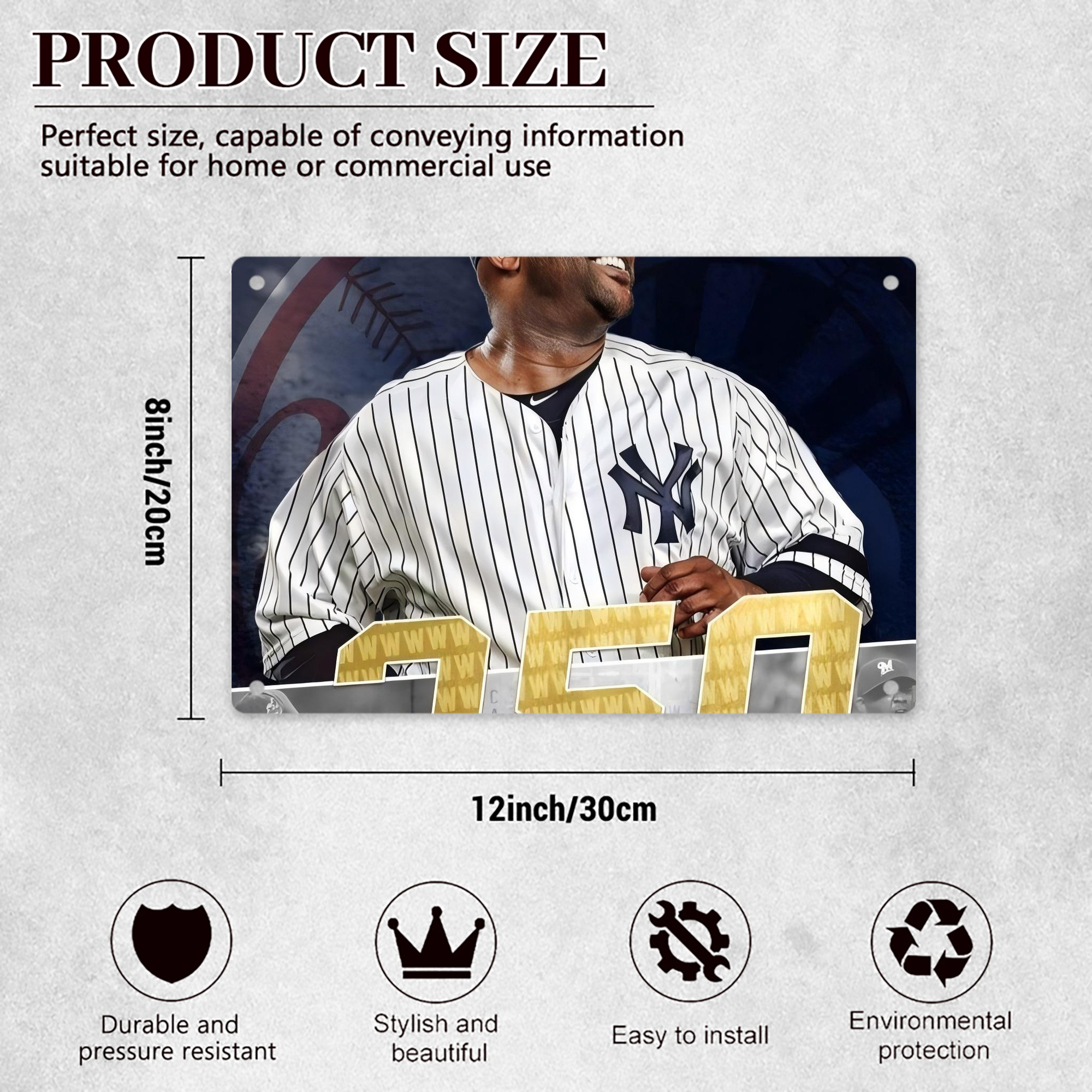 CC Sabatnia 14 Decorative Aluminum Plaque – Horizontal Design – Durable, Stylish, Easy To Install – Ideal For Home, Office, Bar, And More