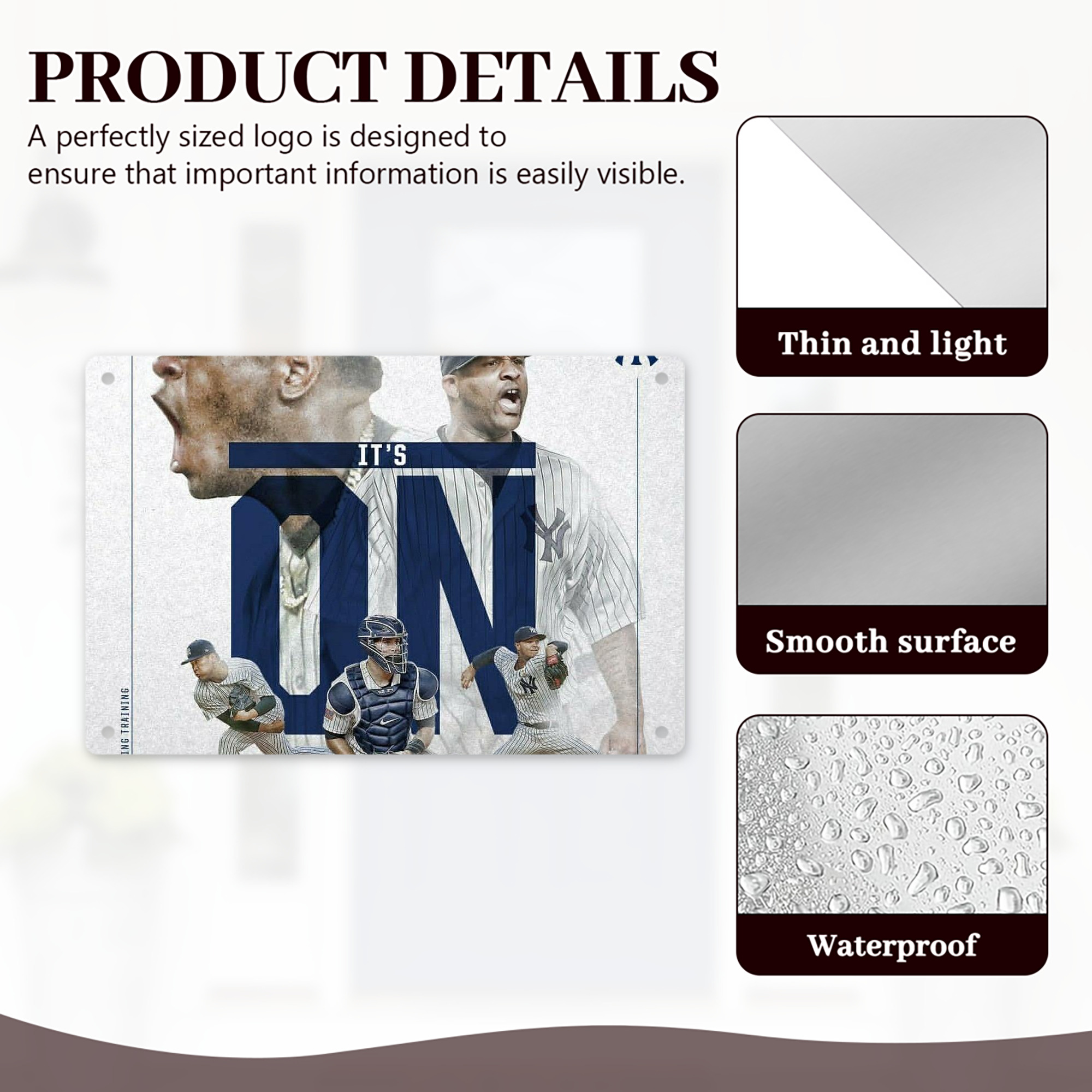 CC Sabatnia 16 Decorative Aluminum Plaque – Horizontal Design – Durable, Stylish, Easy To Install – Ideal For Home, Office, Bar, And More