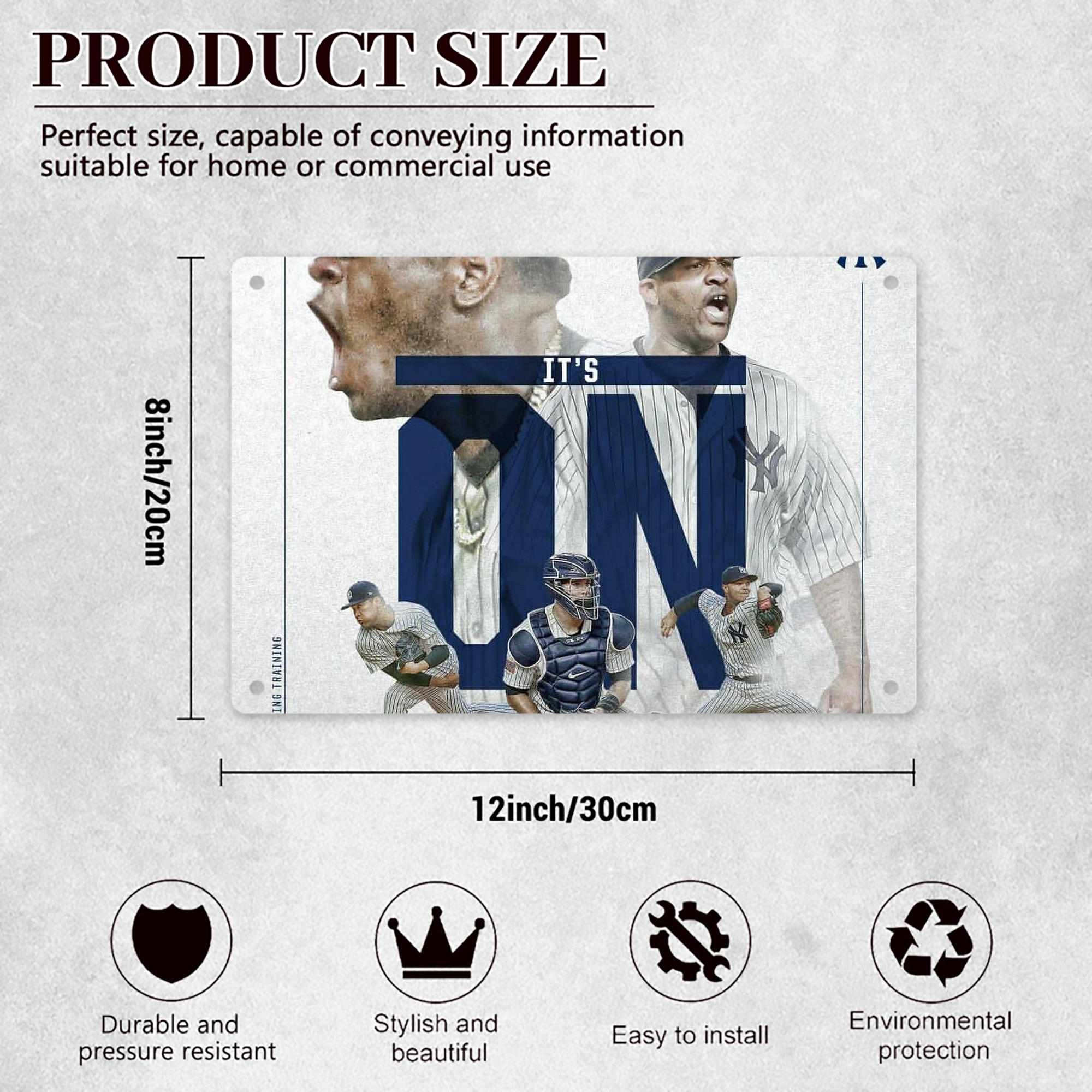 CC Sabatnia 16 Decorative Aluminum Plaque – Horizontal Design – Durable, Stylish, Easy To Install – Ideal For Home, Office, Bar, And More