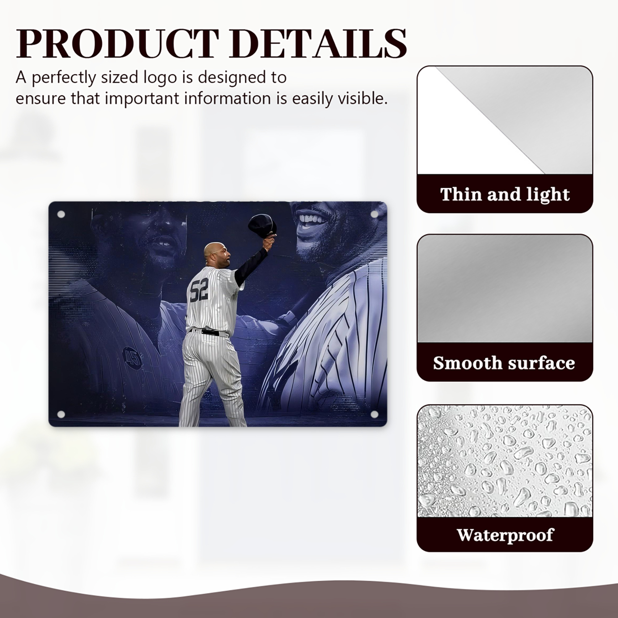 CC Sabatnia 30 Decorative Aluminum Plaque – Horizontal Design – Durable, Stylish, Easy To Install – Ideal For Home, Office, Bar, And More