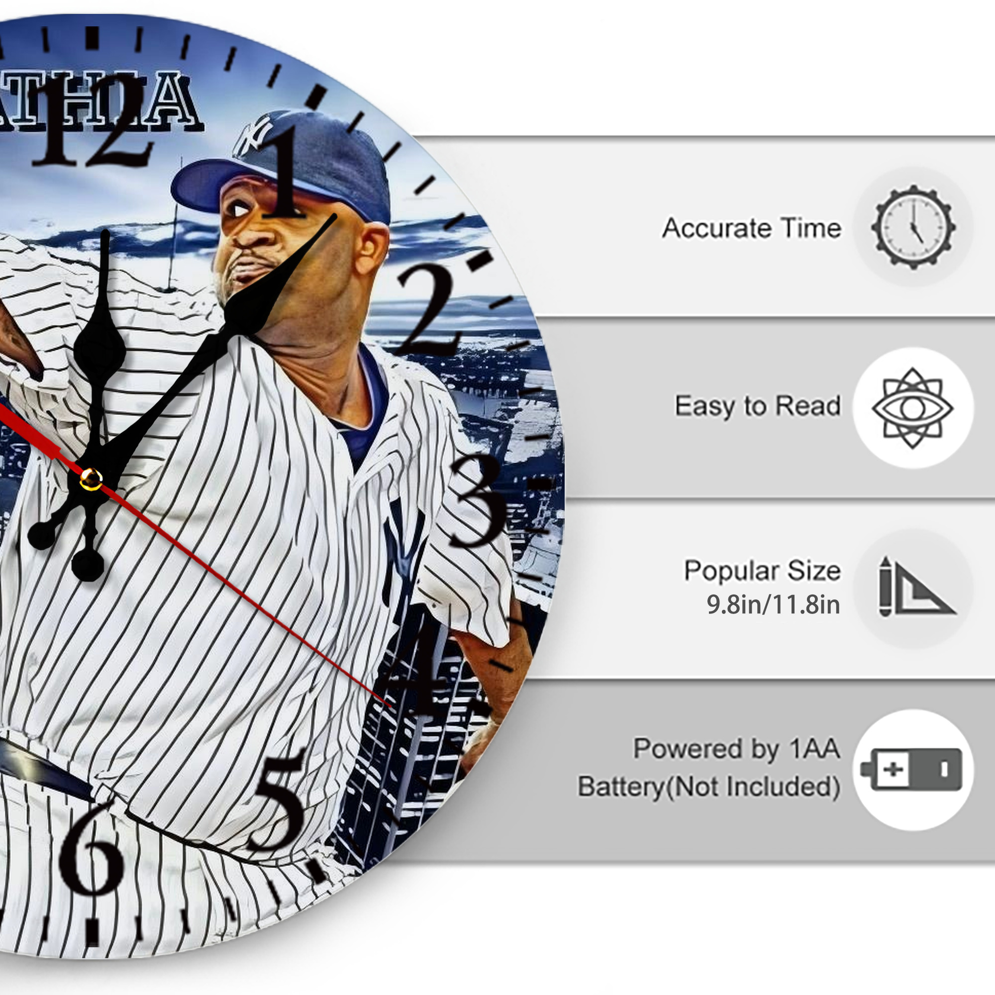 CC Sabatnia 11 Silent Round Wall Clock – Modern & Stylish DIY Design, Durable Wood Construction, Easy To Install – Perfect For Office, Bedroom, Living Room, And More