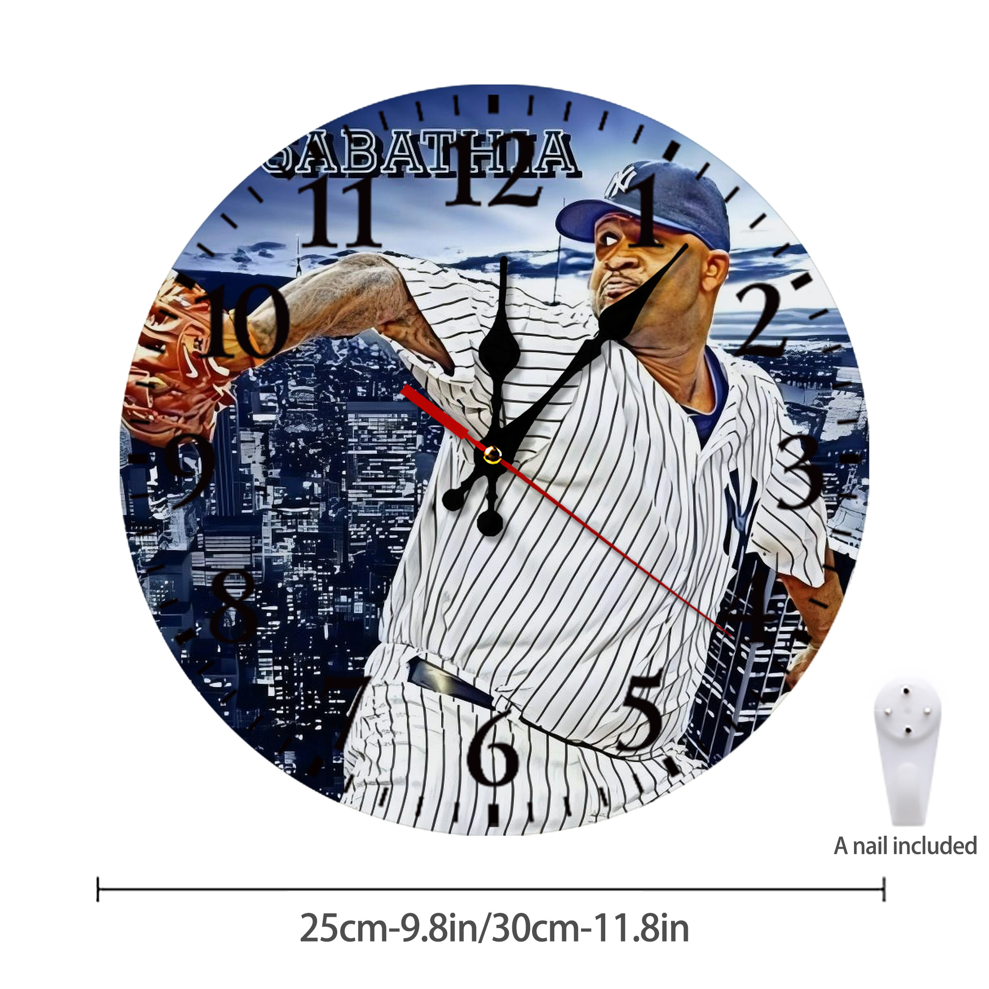 CC Sabatnia 11 Silent Round Wall Clock – Modern & Stylish DIY Design, Durable Wood Construction, Easy To Install – Perfect For Office, Bedroom, Living Room, And More