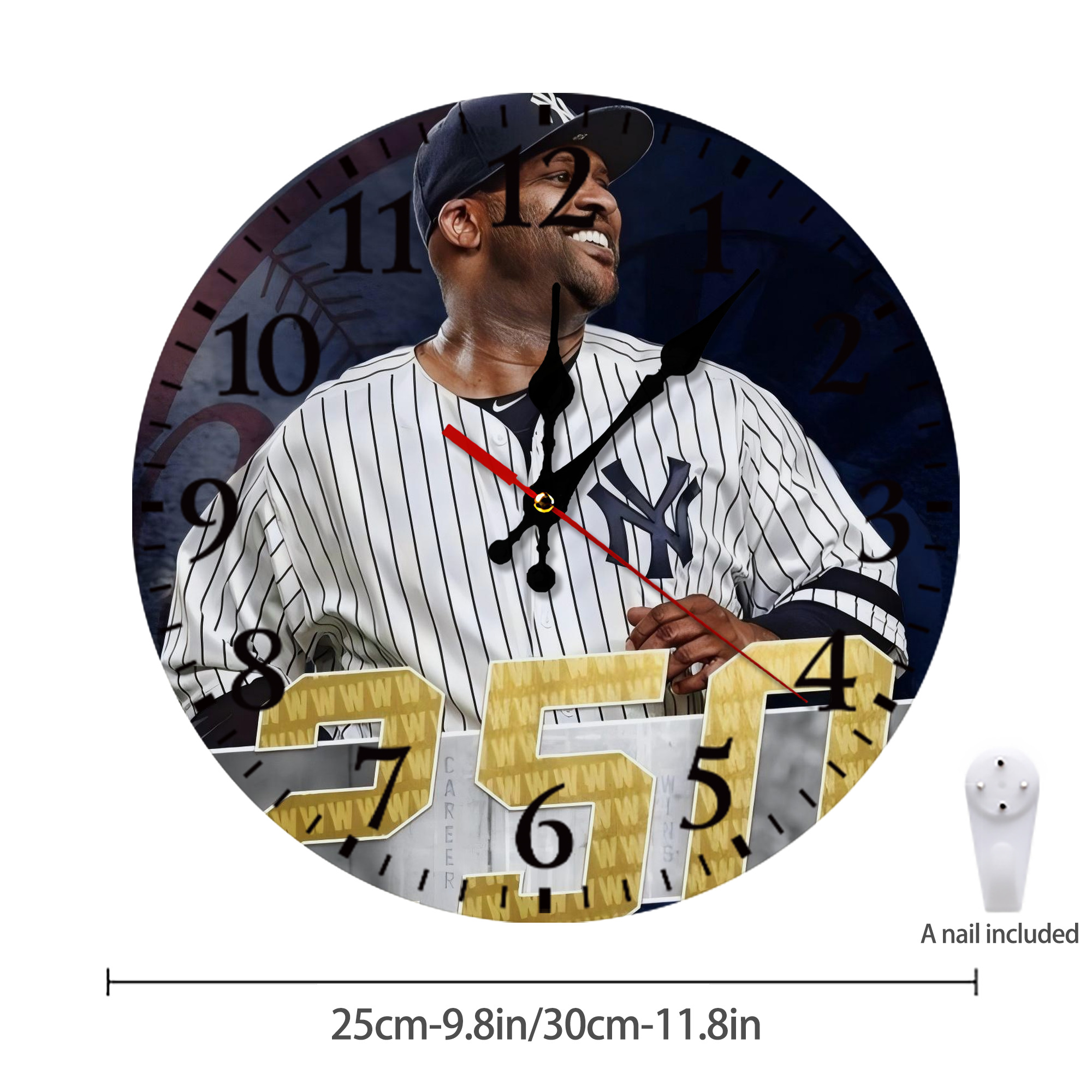 CC Sabatnia 14 Silent Round Wall Clock – Modern & Stylish DIY Design, Durable Wood Construction, Easy To Install – Perfect For Office, Bedroom, Living Room, And More