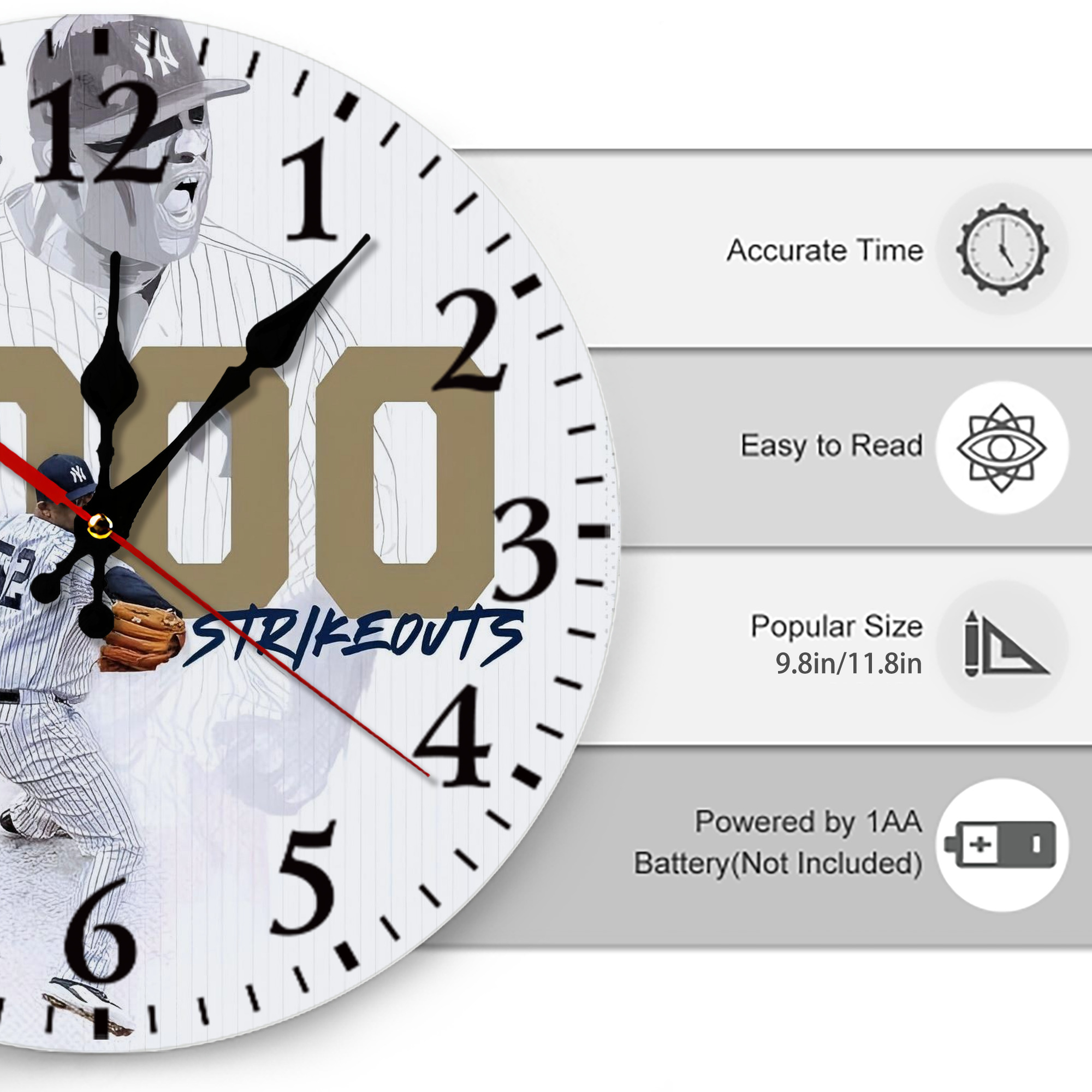 CC Sabatnia 20 Silent Round Wall Clock – Modern & Stylish DIY Design, Durable Wood Construction, Easy To Install – Perfect For Office, Bedroom, Living Room, And More