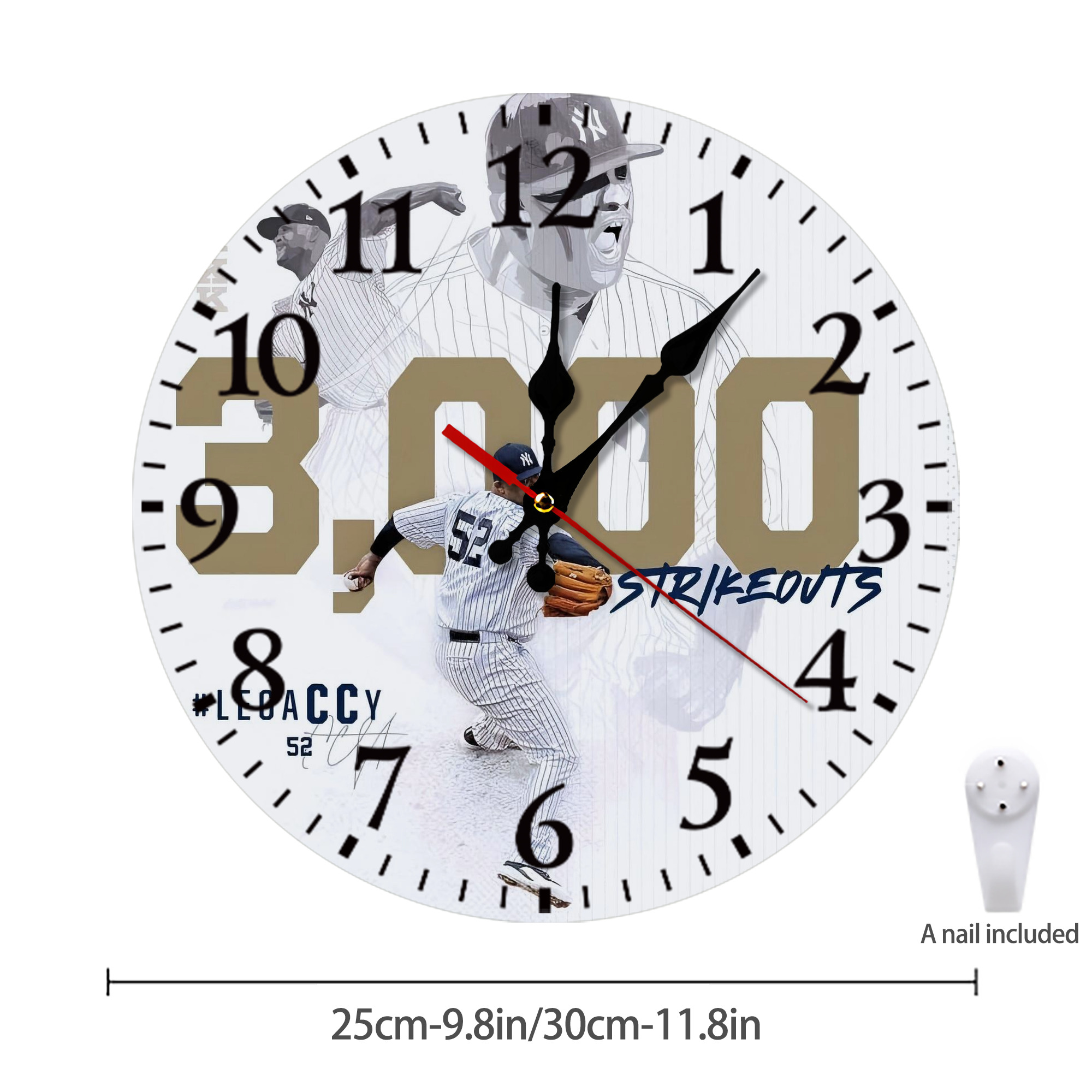 CC Sabatnia 20 Silent Round Wall Clock – Modern & Stylish DIY Design, Durable Wood Construction, Easy To Install – Perfect For Office, Bedroom, Living Room, And More