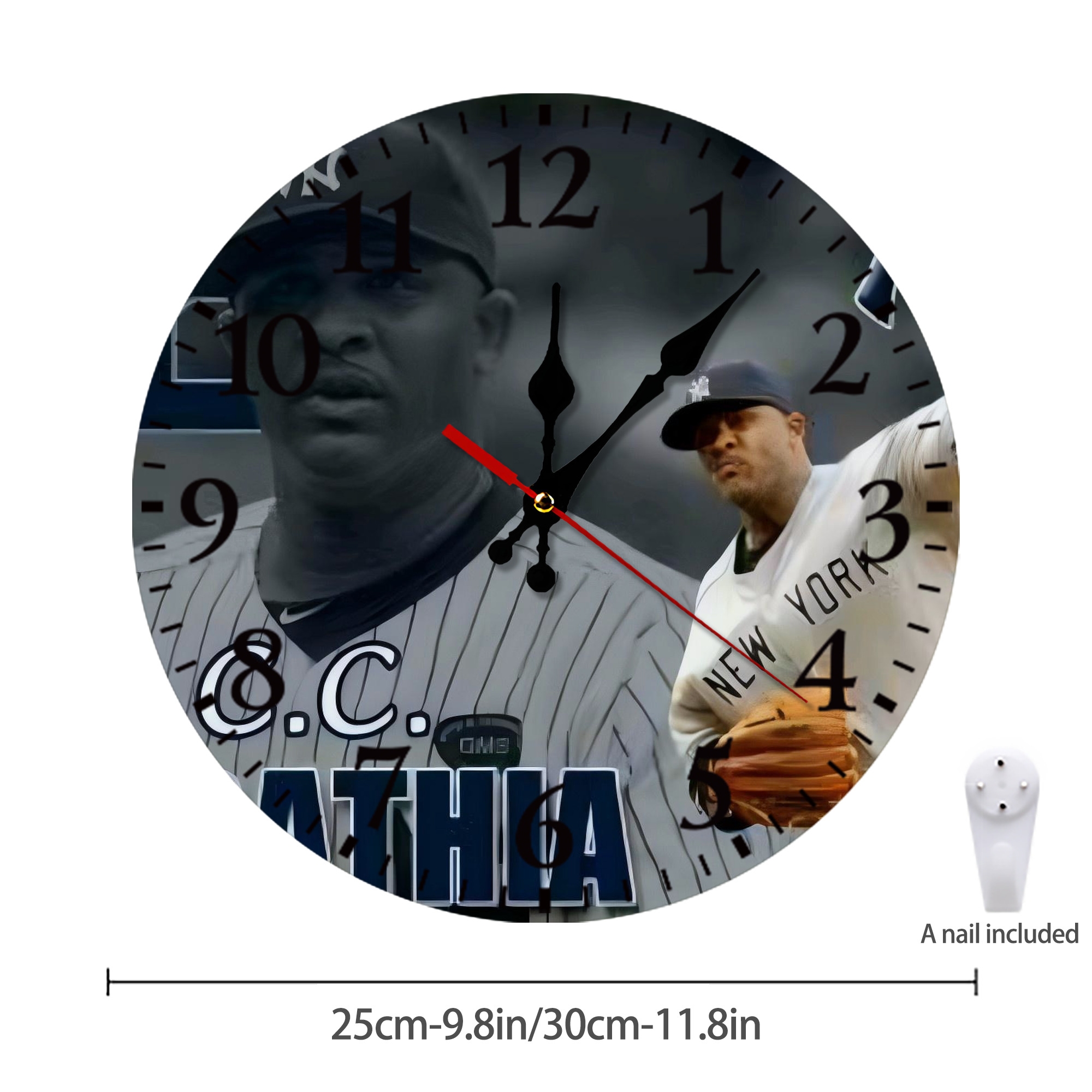 CC Sabatnia 32 Silent Round Wall Clock – Modern & Stylish DIY Design, Durable Wood Construction, Easy To Install – Perfect For Office, Bedroom, Living Room, And More