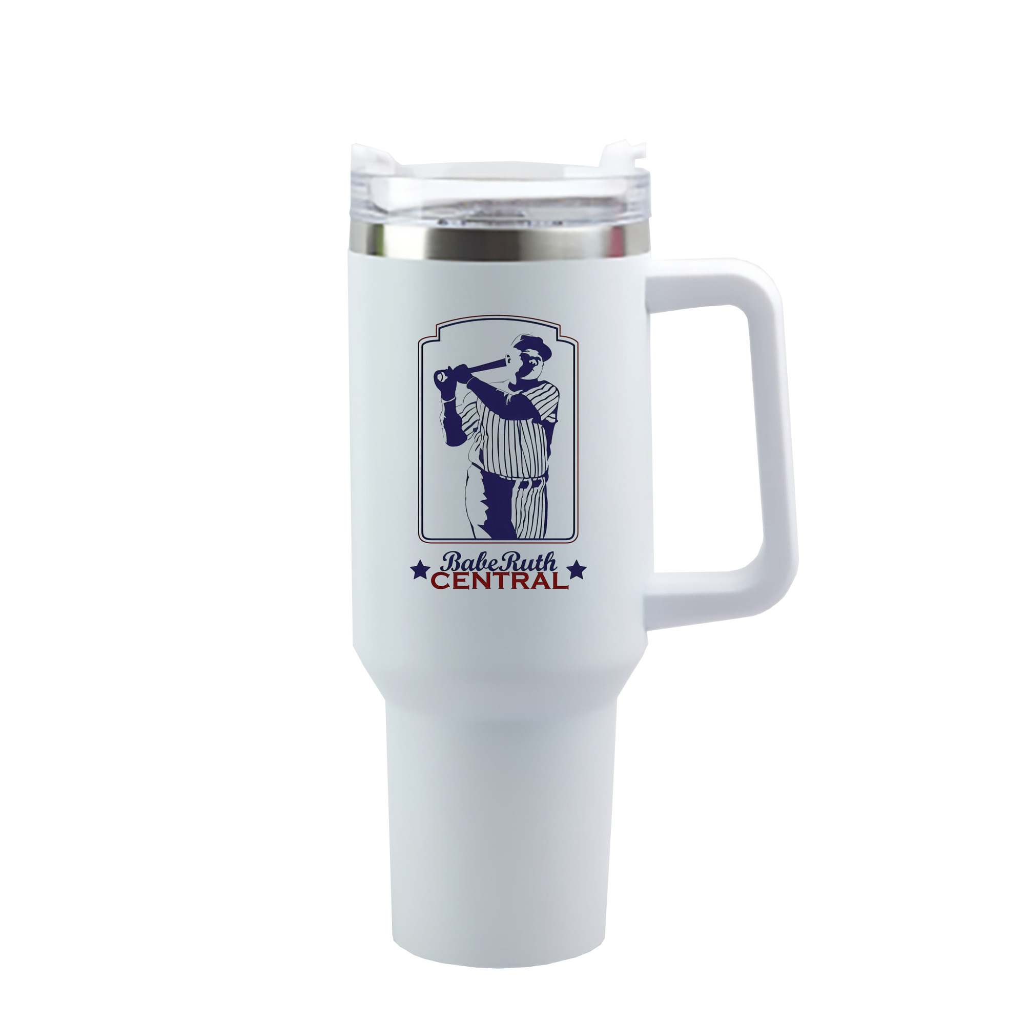  40oz Handle Car Cup With Crystal Sticker Design – Durable Stainless Steel Travel Mug With Reusable Straw – Double Wall Insulated