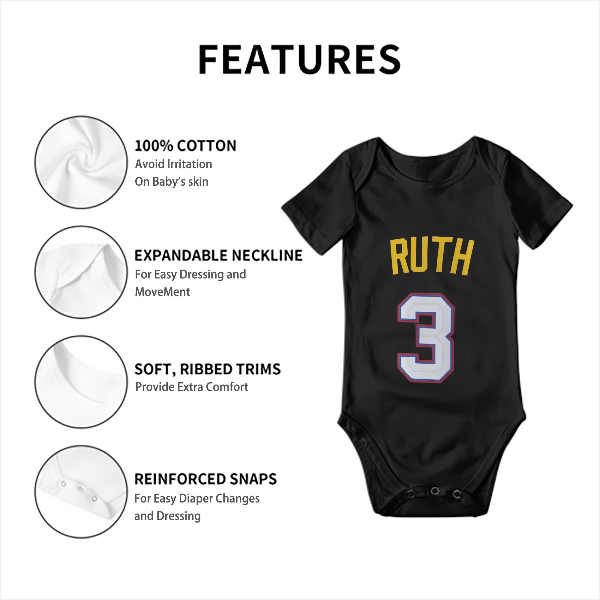  Baby Short Sleeve Romper – 100% Cotton Soft & Breathable Digital Print Onesie With Easy Snap Closure And Envelope Shoulder – Comfortable For Daily Wear & Travel