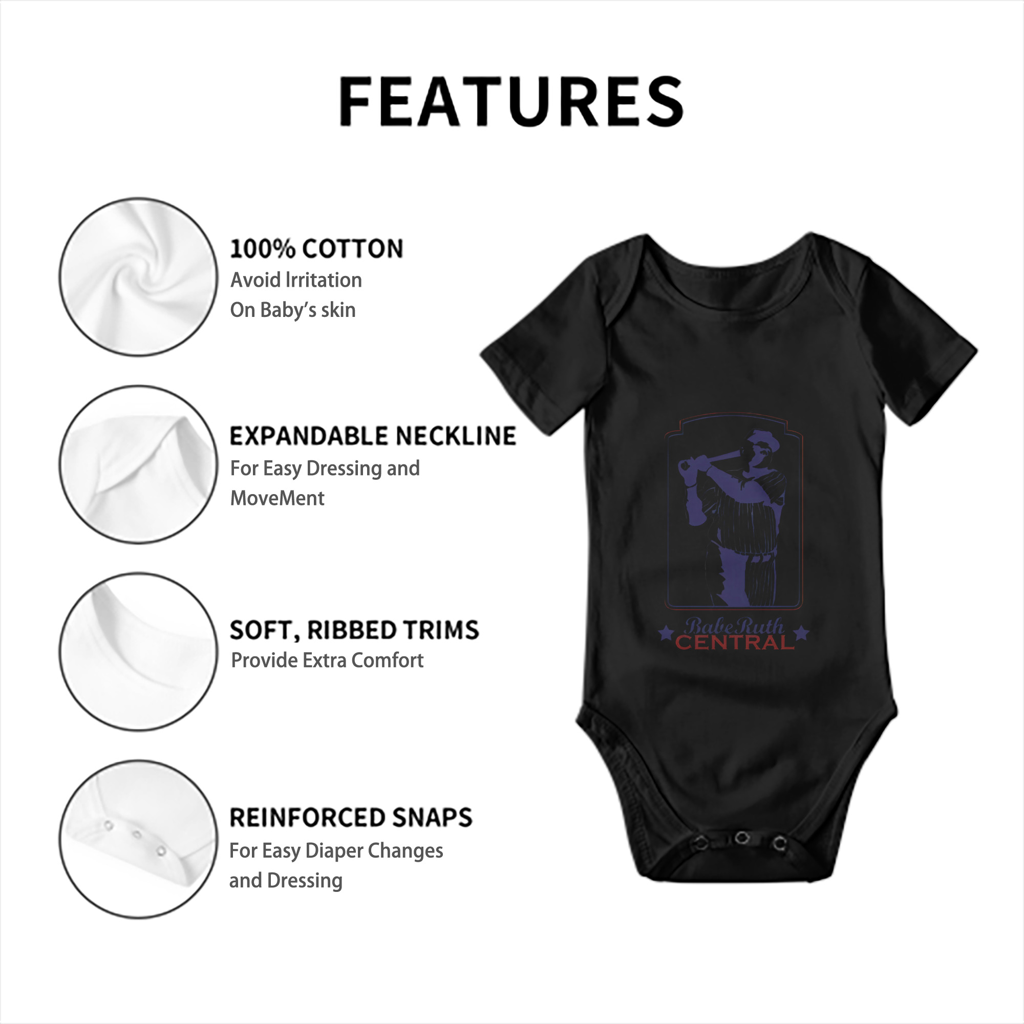  Baby Short Sleeve Romper – 100% Cotton Soft & Breathable Digital Print Onesie With Easy Snap Closure And Envelope Shoulder – Comfortable For Daily Wear & Travel