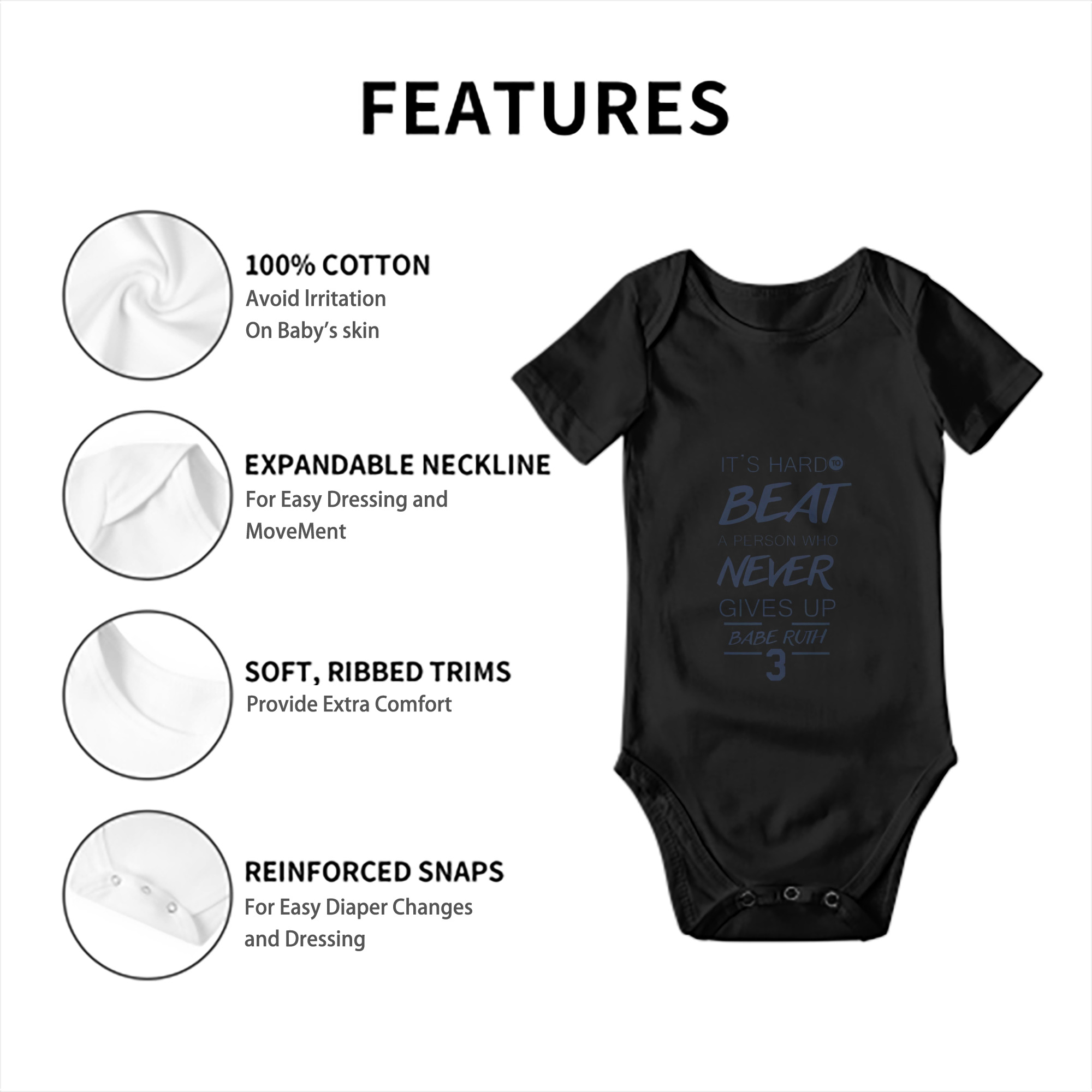  Baby Short Sleeve Romper – 100% Cotton Soft & Breathable Digital Print Onesie With Easy Snap Closure And Envelope Shoulder – Comfortable For Daily Wear & Travel
