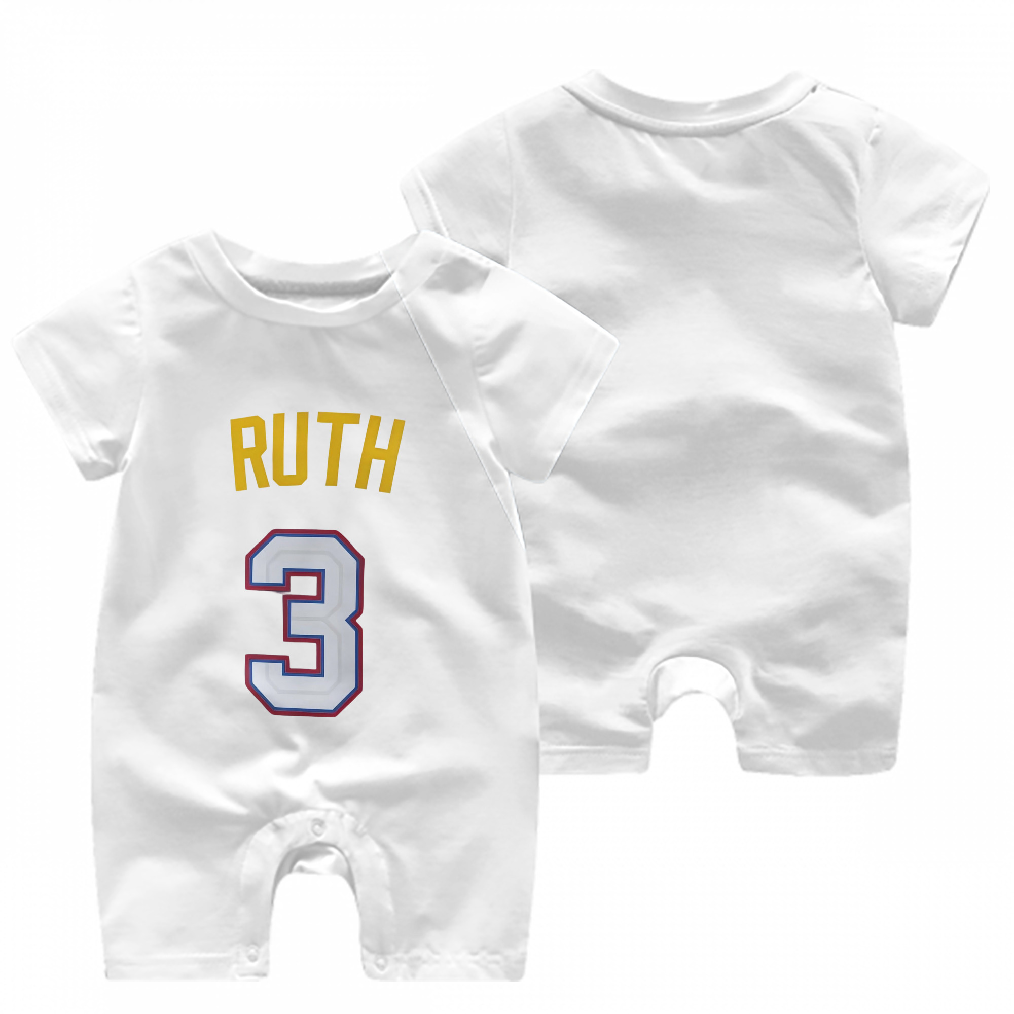  Baby Short Sleeve Onesie – 100% Cotton Soft & Breathable Digital Print Romper – Double-Sided Print, Snap Closure For Easy Diaper Changes – Comfortable For Boys & Girls