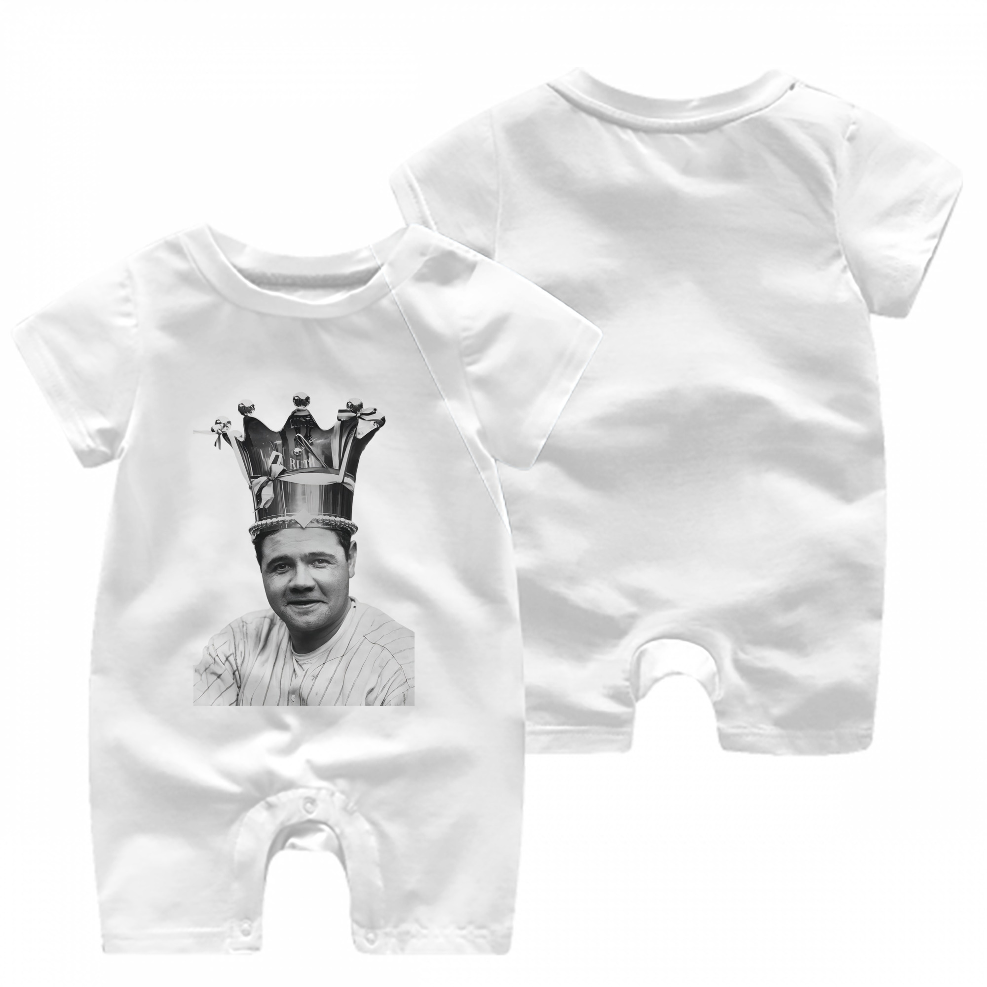  Baby Short Sleeve Onesie – 100% Cotton Soft & Breathable Digital Print Romper – Double-Sided Print, Snap Closure For Easy Diaper Changes – Comfortable For Boys & Girls