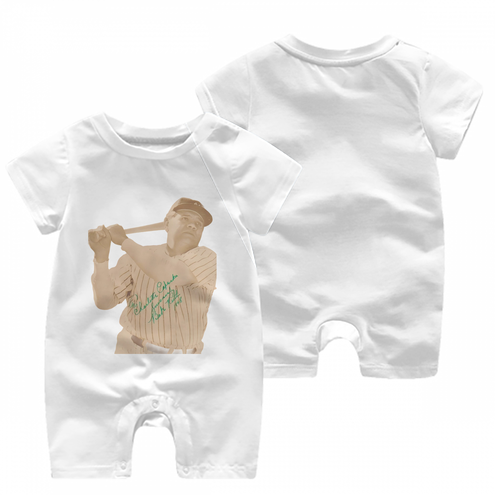  Baby Short Sleeve Onesie – 100% Cotton Soft & Breathable Digital Print Romper – Double-Sided Print, Snap Closure For Easy Diaper Changes – Comfortable For Boys & Girls