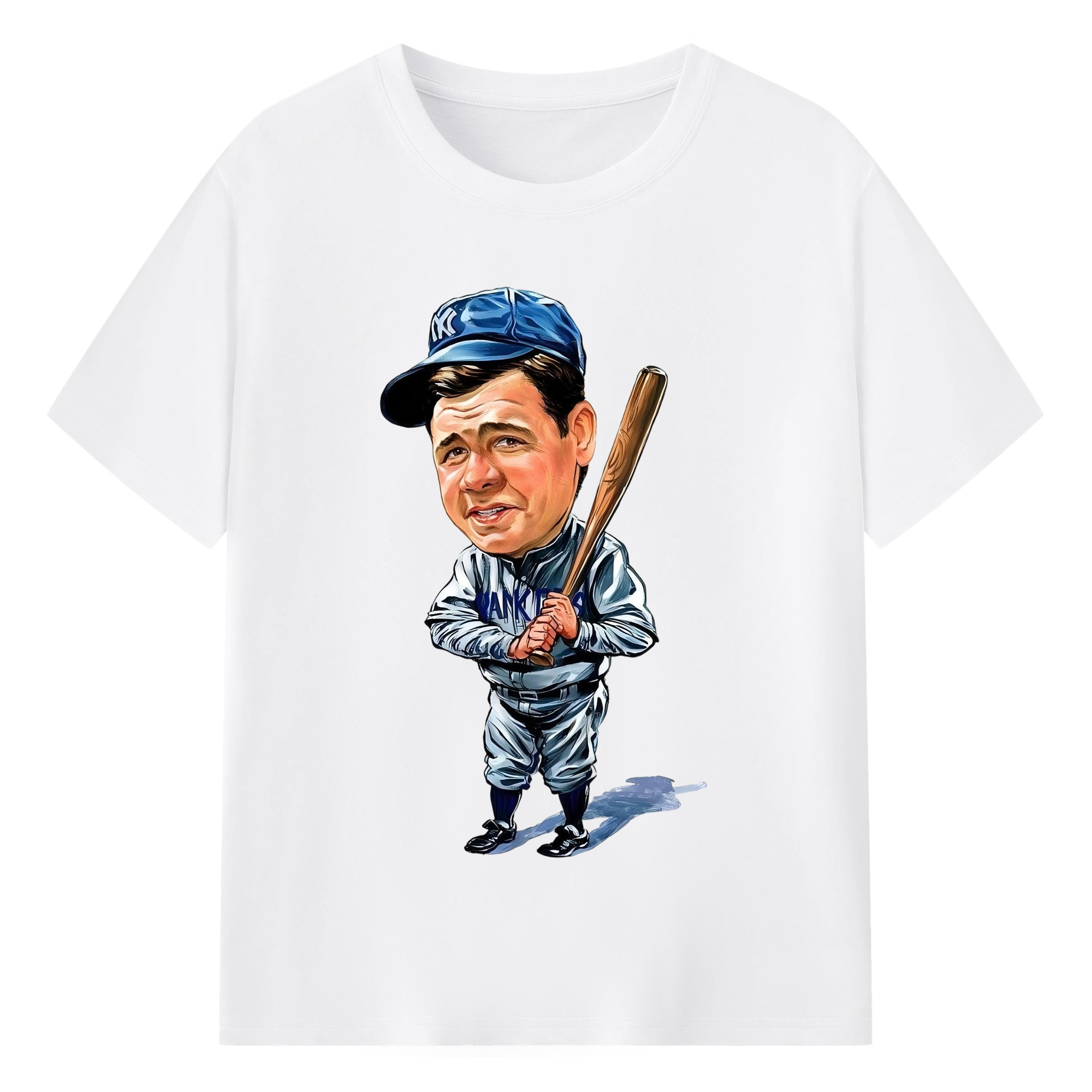 Babe Ruth 14 180g Cotton T-Shirt With Front Heat Transfer Print – Soft, Lightweight, Fitted Design – Comfortable Casual Wear For Sports & Everyday Use