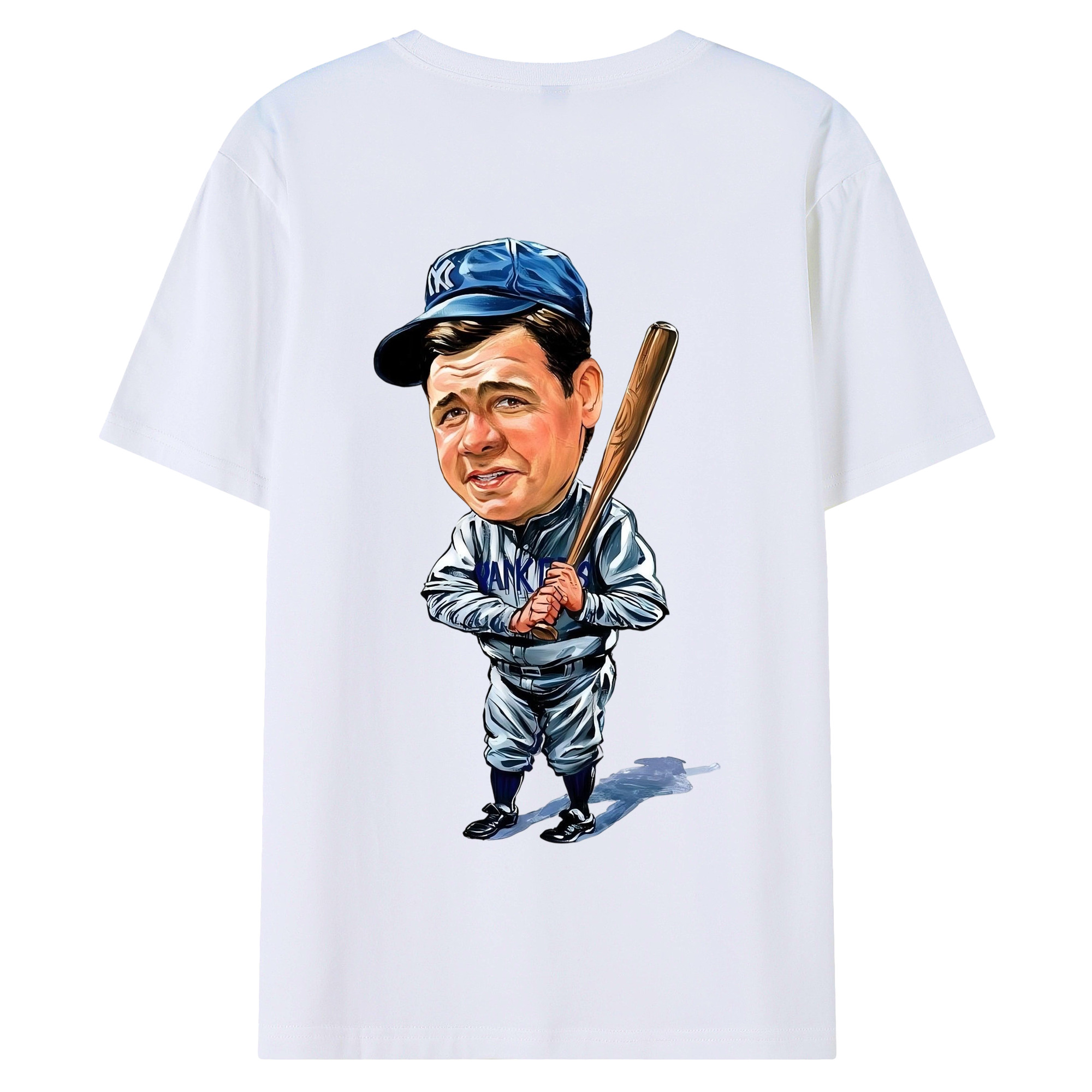 Babe Ruth 14 180g Combed Cotton T-Shirt With Back Heat Transfer Print – Soft, Lightweight, Fitted Design – Stylish Casual Wear For Sports & Everyday Use