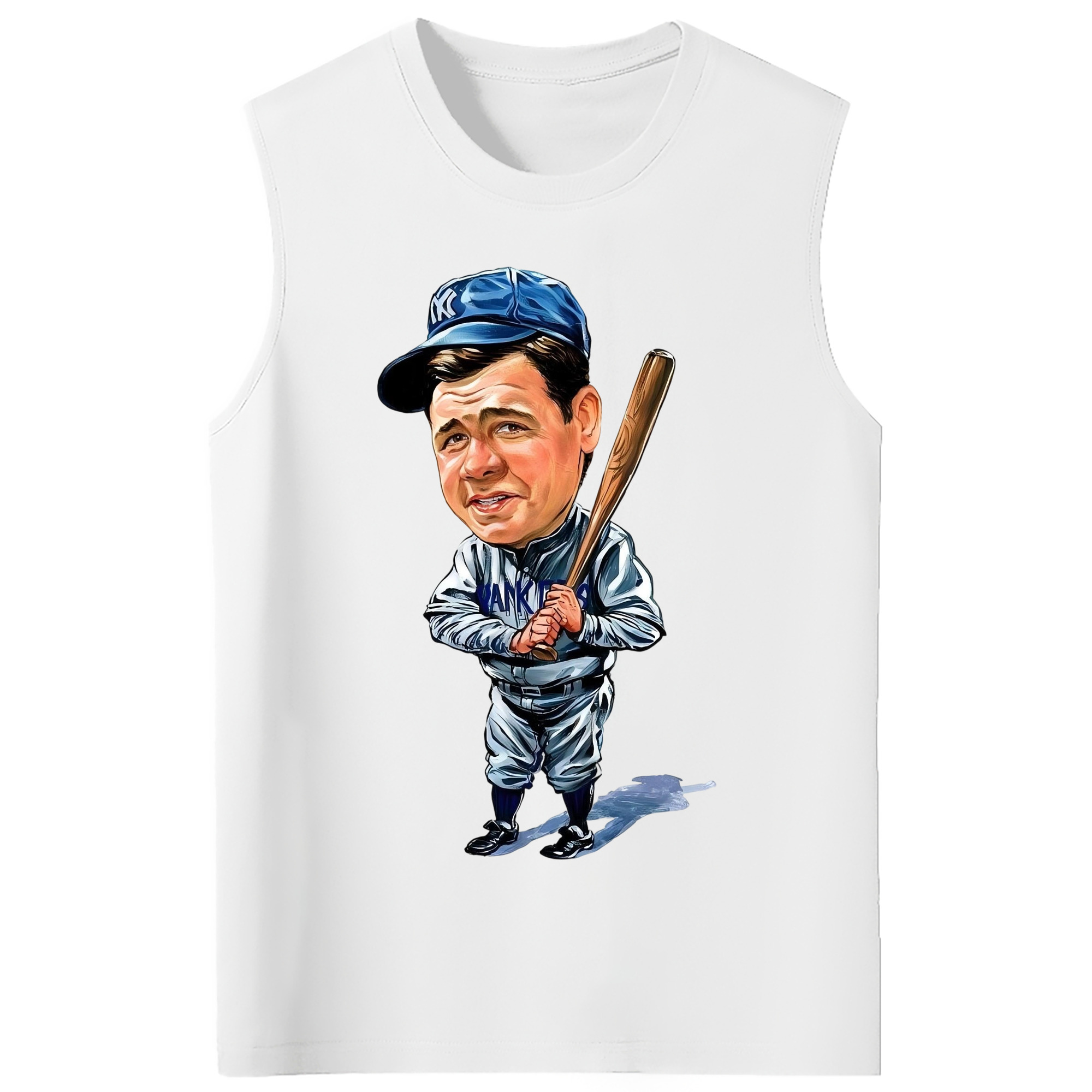 Babe Ruth 14 210g Combed Cotton Tank Top With Front Heat Transfer Print – Soft, Lightweight, Fitted Design – Stylish & Comfortable Casual Wear For Sports & Everyday Use