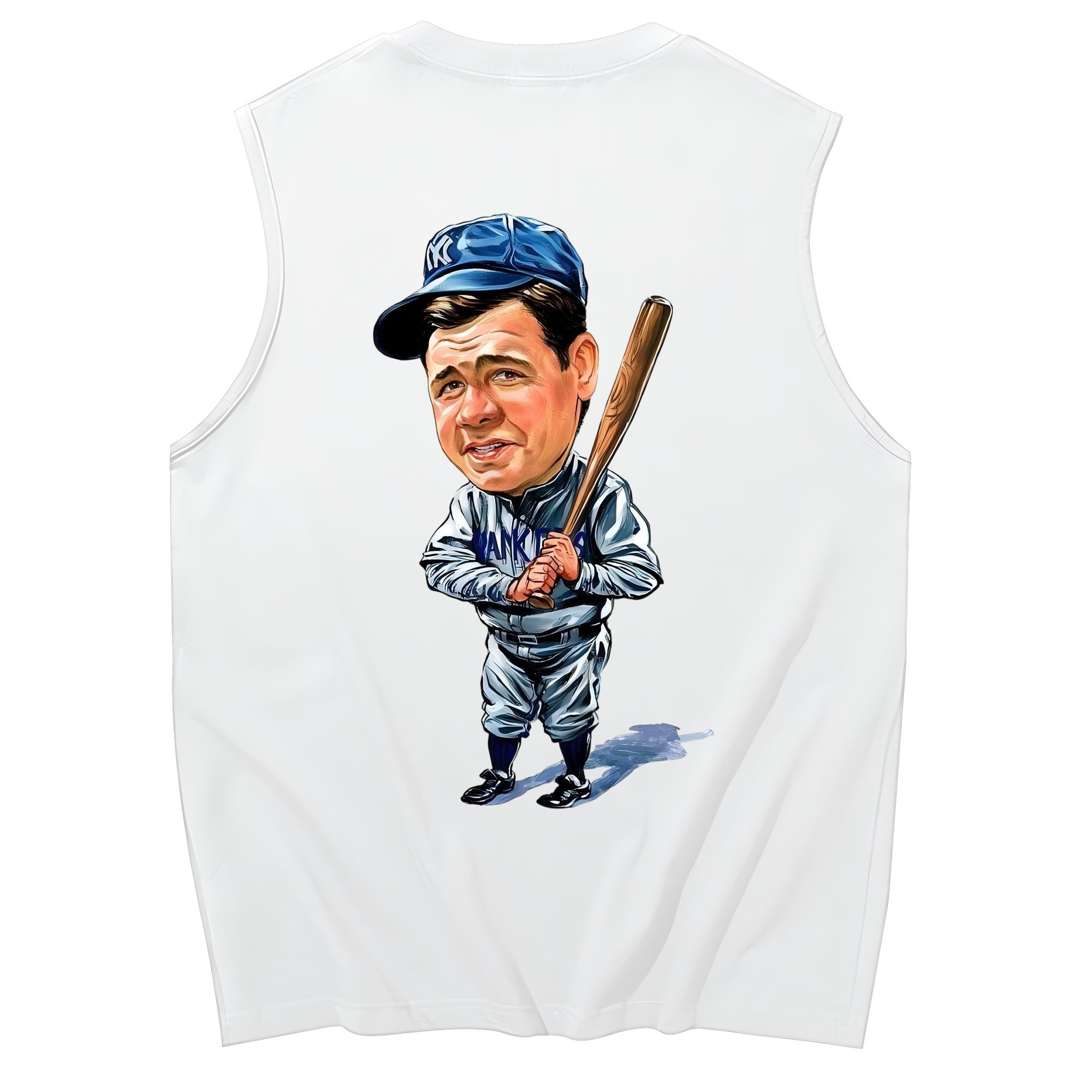 Babe Ruth 14 230g Pure Cotton Tank Top With Back Heat Transfer Print – Soft, Lightweight, Fitted Design – Stylish & Comfortable Casual Wear For Sports & Everyday Use