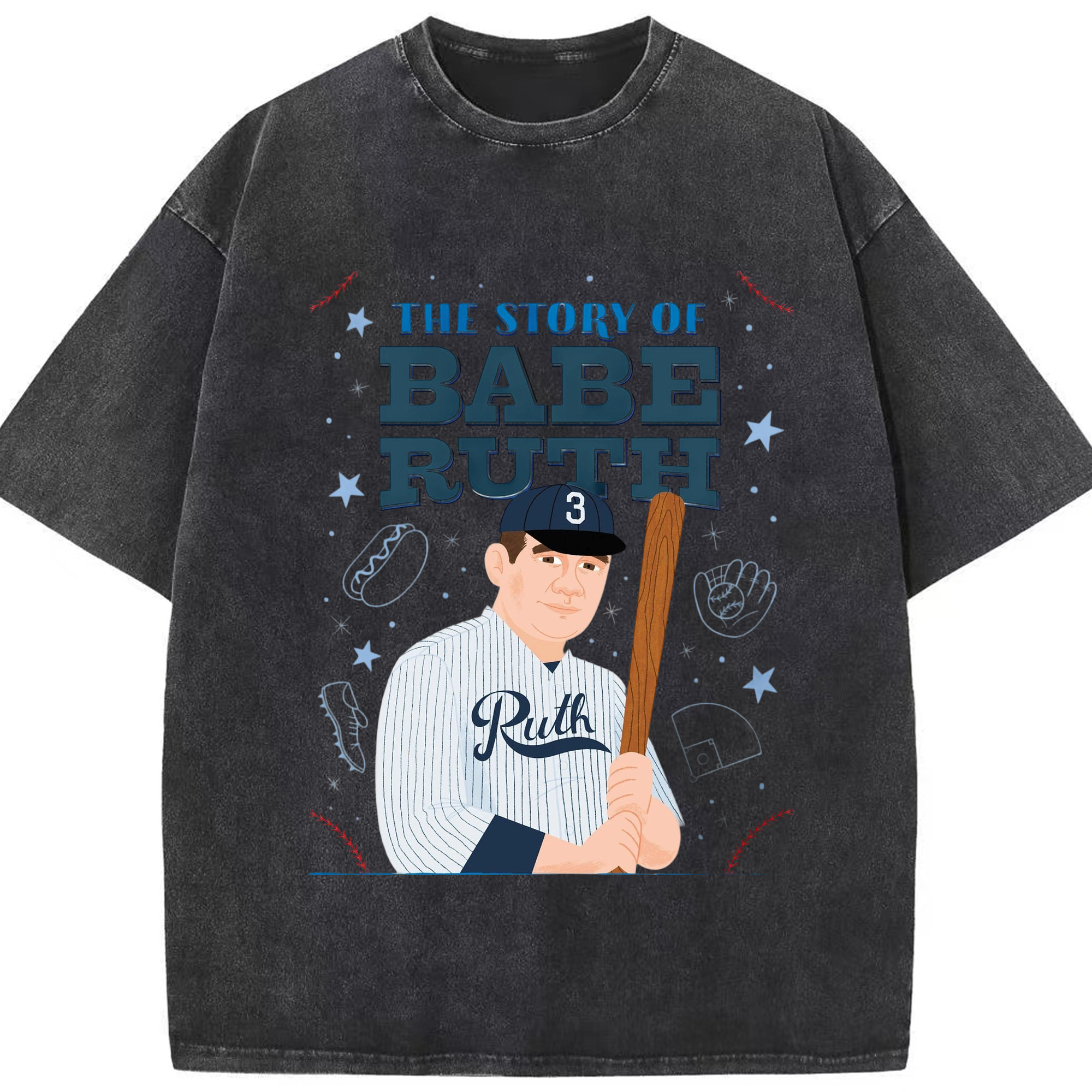  Washed Vintage Look 230g Cotton Oversized T-Shirt With Front Heat Transfer Print – Soft, Lightweight, Stylish Fit – Comfortable Casual Wear For Sports & Everyday Use