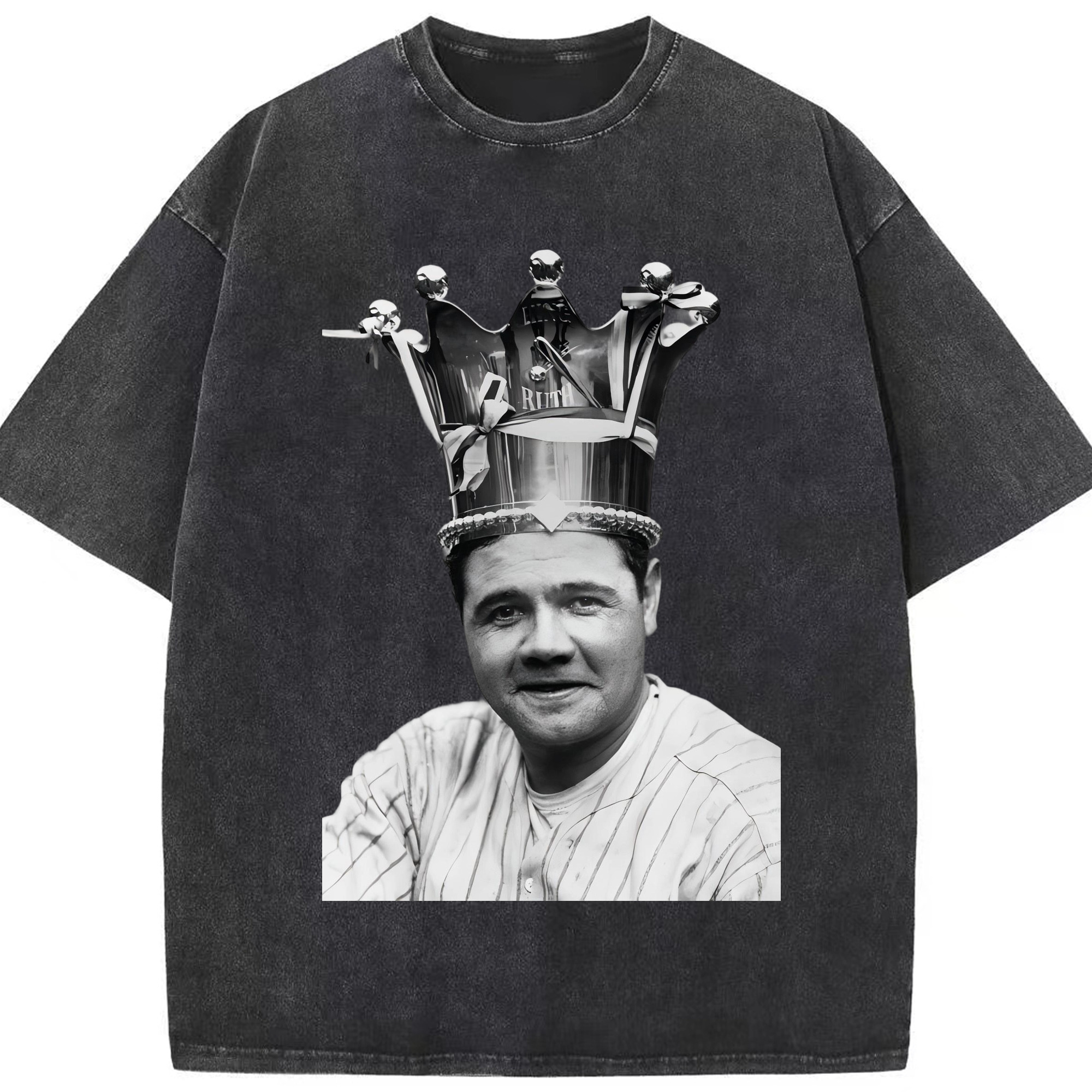  Washed Vintage Look 230g Cotton Oversized T-Shirt With Front Heat Transfer Print – Soft, Lightweight, Stylish Fit – Comfortable Casual Wear For Sports & Everyday Use