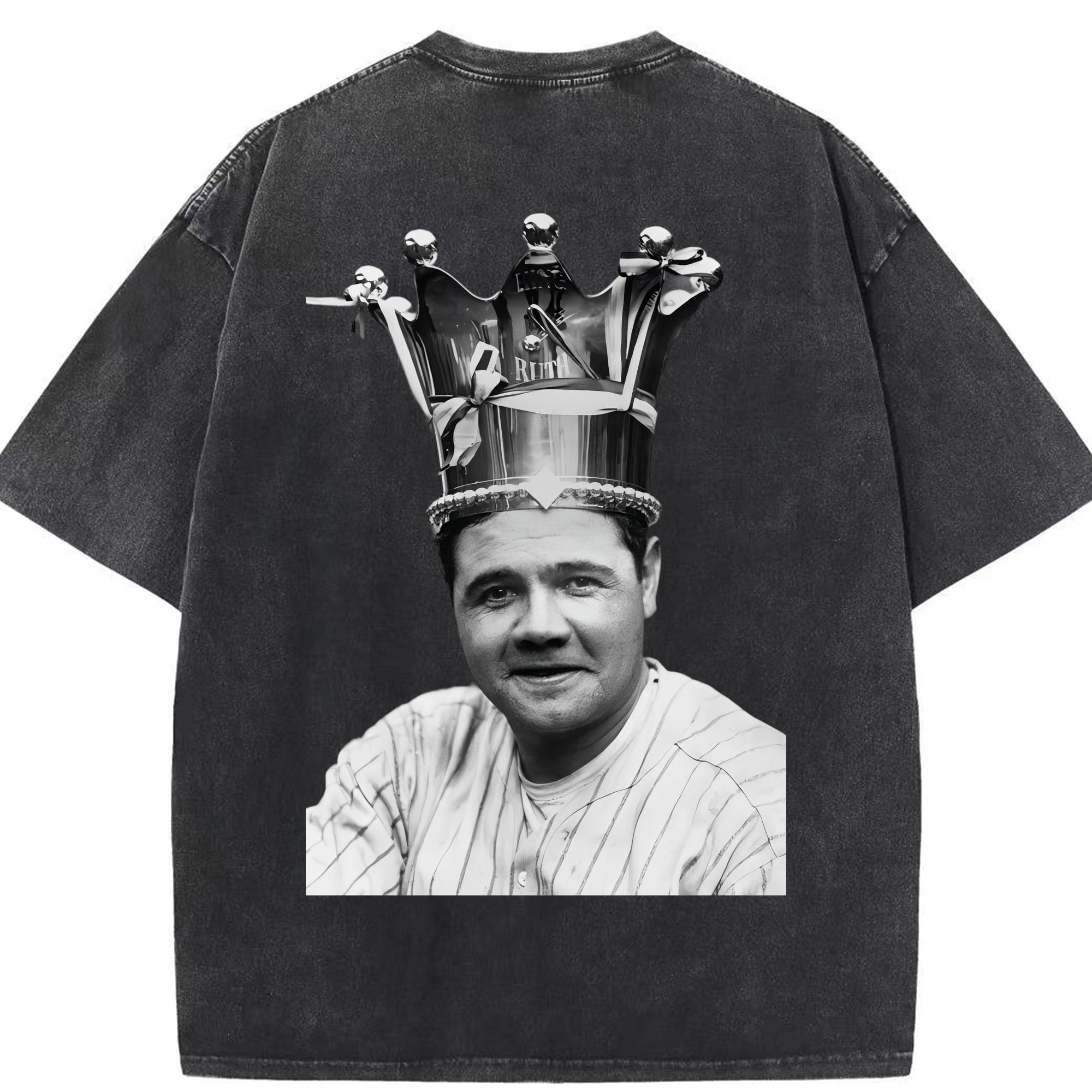  Washed Vintage 230g Cotton Oversized T-Shirt With Back Heat Transfer Print – Soft, Lightweight & Stylish – Comfortable Casual Wear For Sports & Everyday Use