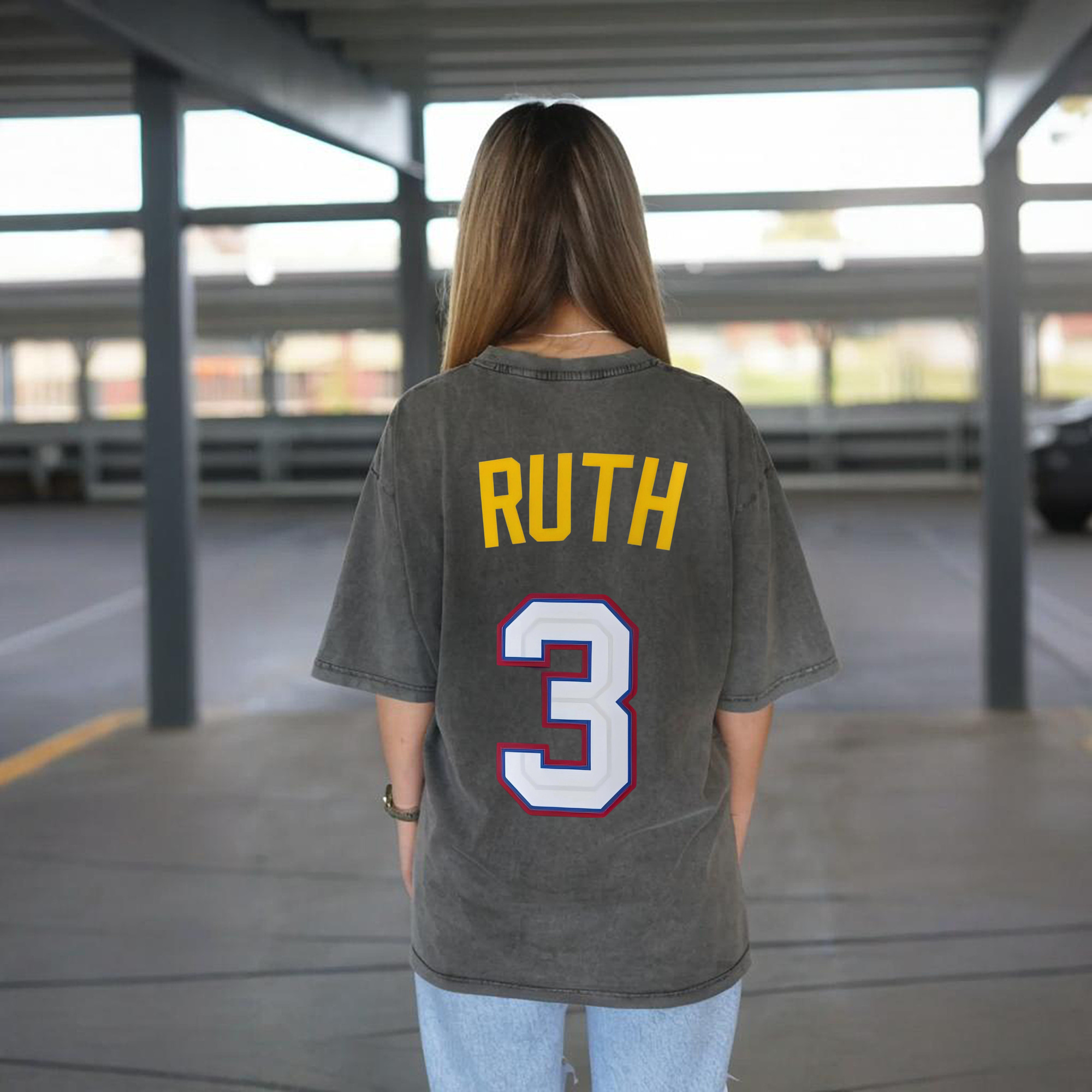  Washed Vintage 230g Cotton Oversized T-Shirt With Back Heat Transfer Print – Soft, Lightweight & Stylish – Comfortable Casual Wear For Sports & Everyday Use